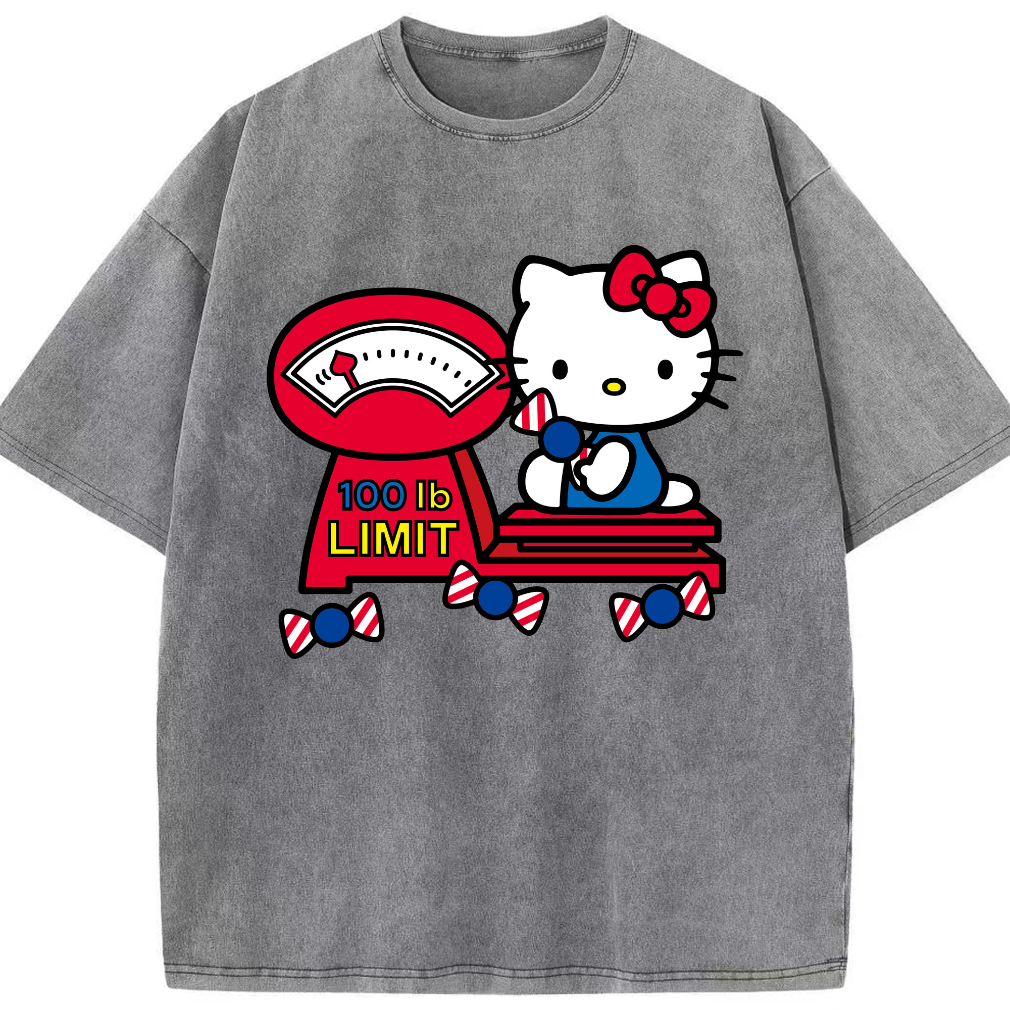 （画像用） Hello Kitty ハローキティ 綿100% ヴィンテージ風 半袖Tシャツ（フロントプリント）