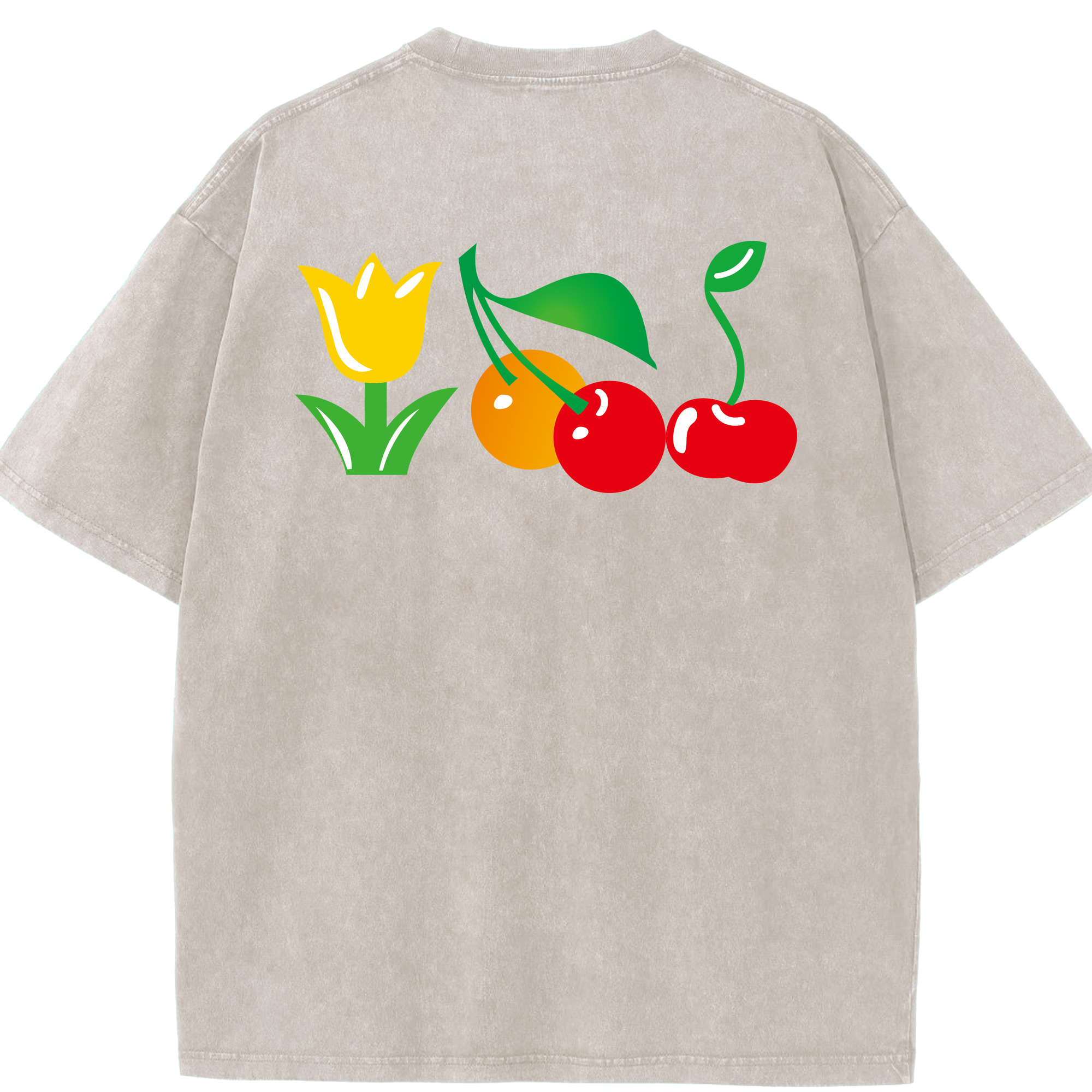 （画像用） Hello Kitty ハローキティ 綿100% ヴィンテージ風 半袖Tシャツ（背面プリント）
