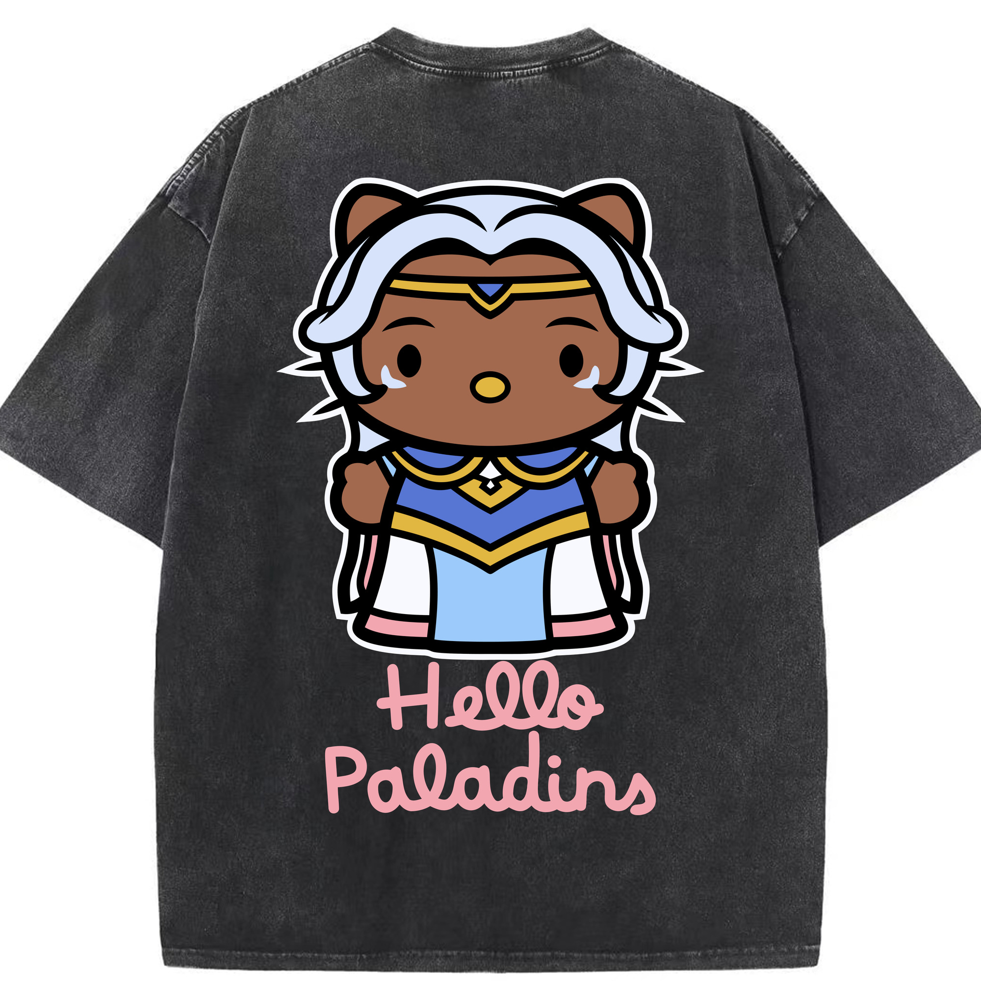 （画像用） Hello Kitty ハローキティ 綿100% ヴィンテージ風 半袖Tシャツ（背面プリント）