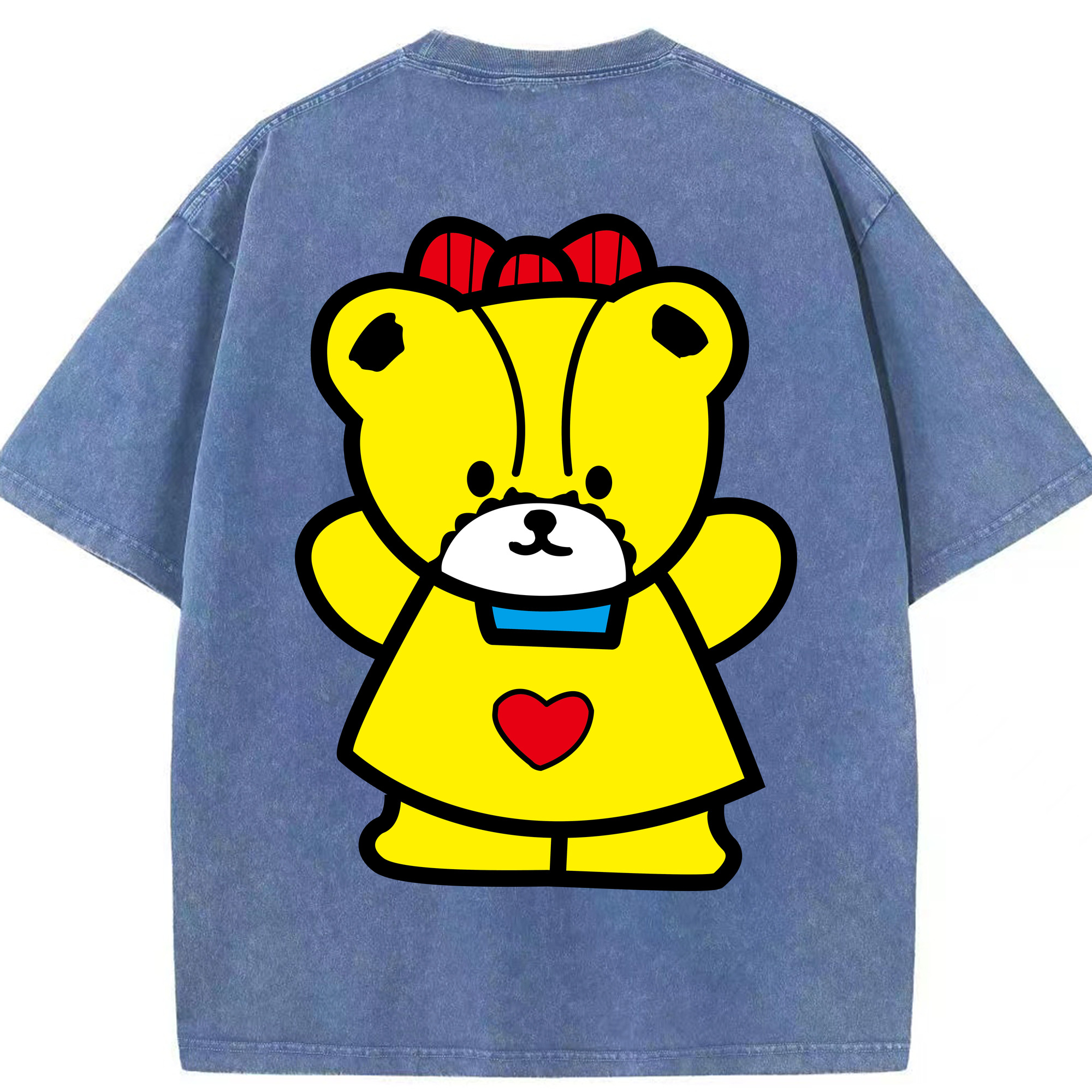 （画像用） Hello Kitty ハローキティ 綿100% ヴィンテージ風 半袖Tシャツ（背面プリント）