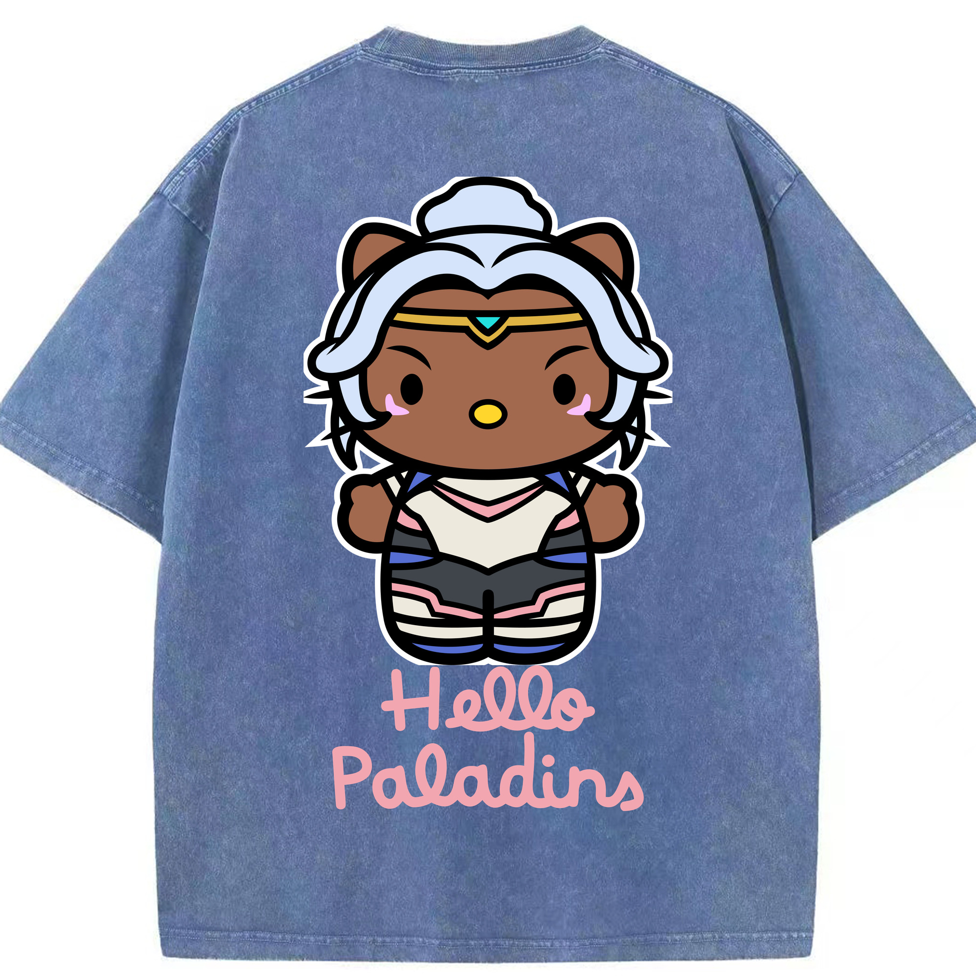 （画像用） Hello Kitty ハローキティ 綿100% ヴィンテージ風 半袖Tシャツ（背面プリント）