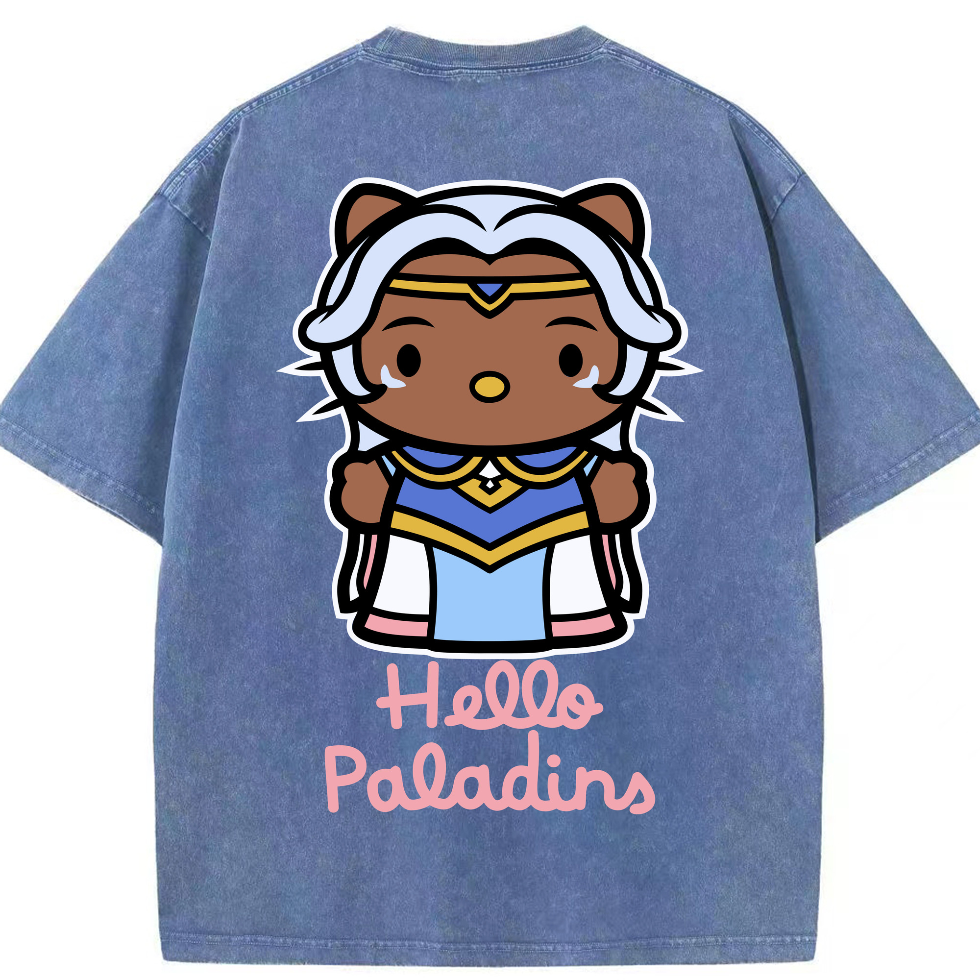 （画像用） Hello Kitty ハローキティ 綿100% ヴィンテージ風 半袖Tシャツ（背面プリント）