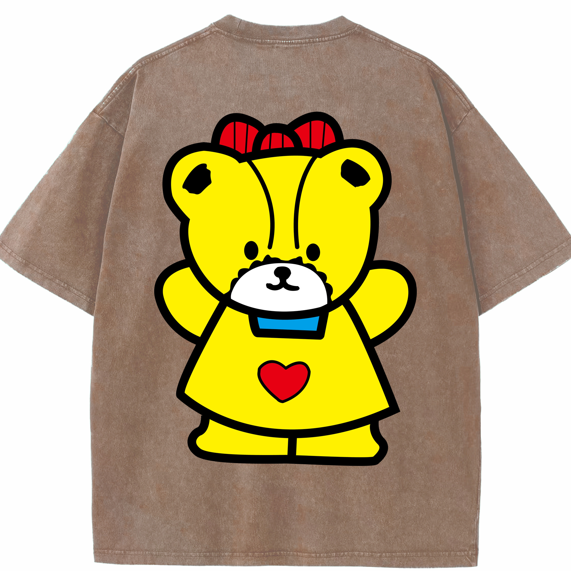 （画像用） Hello Kitty ハローキティ 綿100% ヴィンテージ風 半袖Tシャツ（背面プリント）
