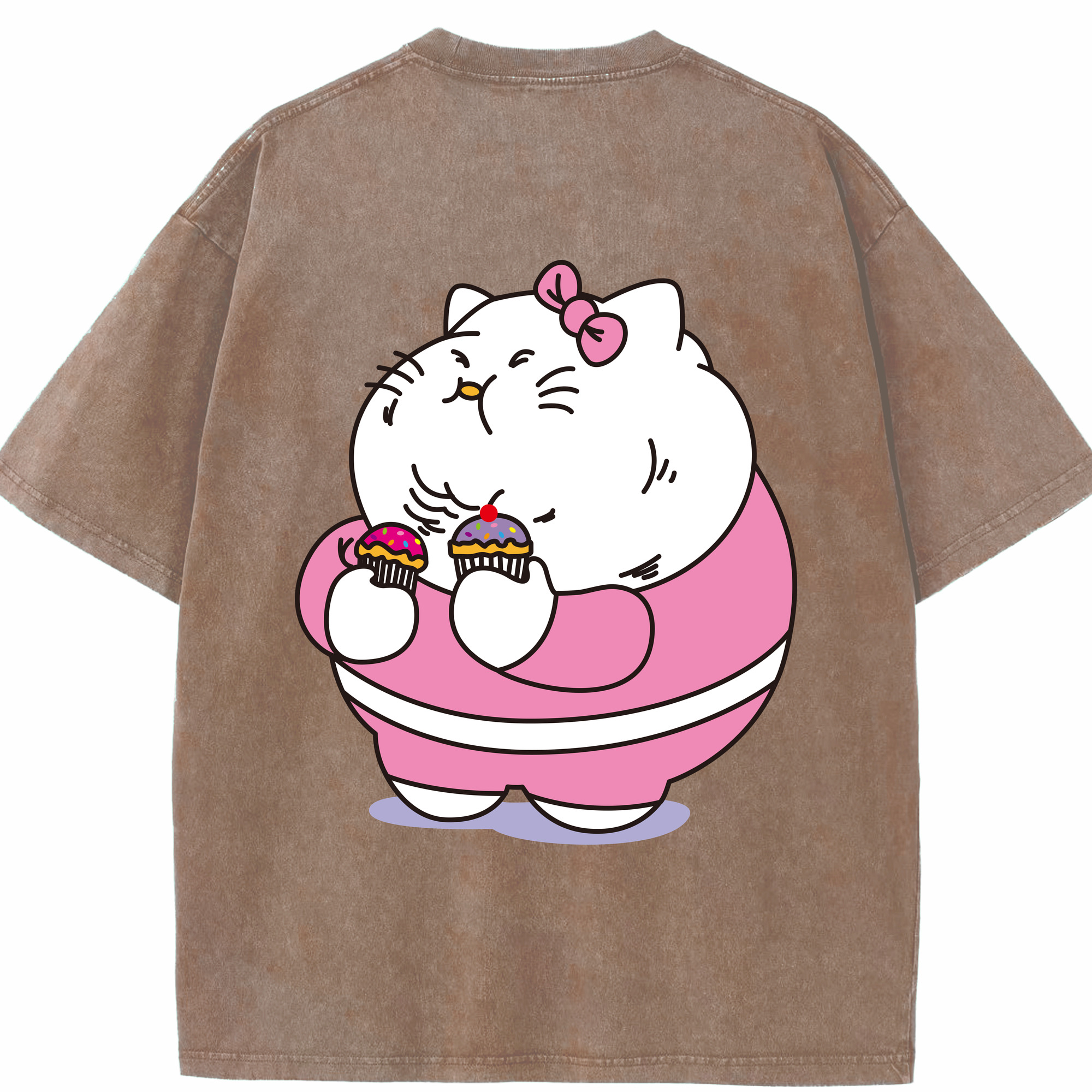 （画像用） Hello Kitty ハローキティ 綿100% ヴィンテージ風 半袖Tシャツ（背面プリント）