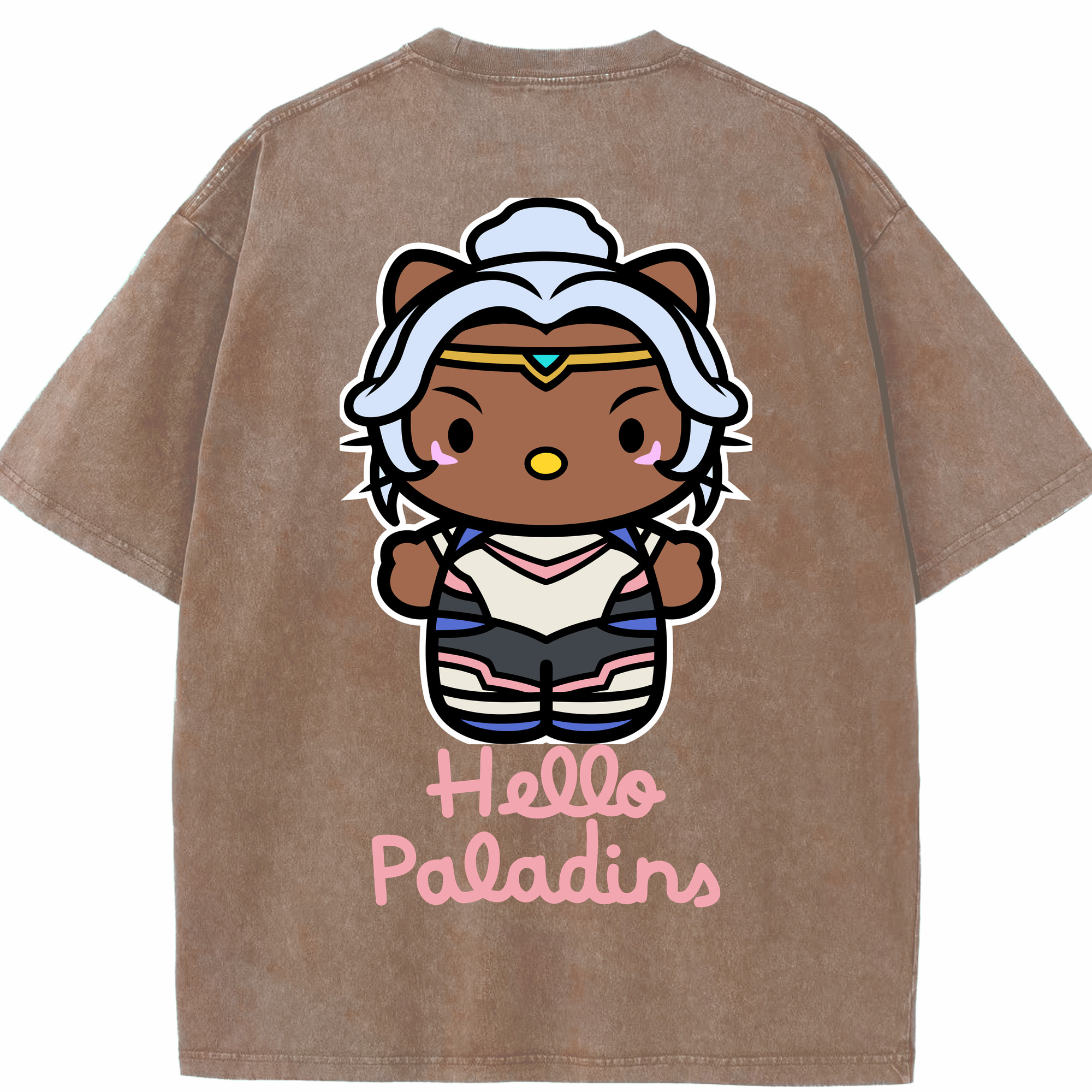 （画像用） Hello Kitty ハローキティ 綿100% ヴィンテージ風 半袖Tシャツ（背面プリント）