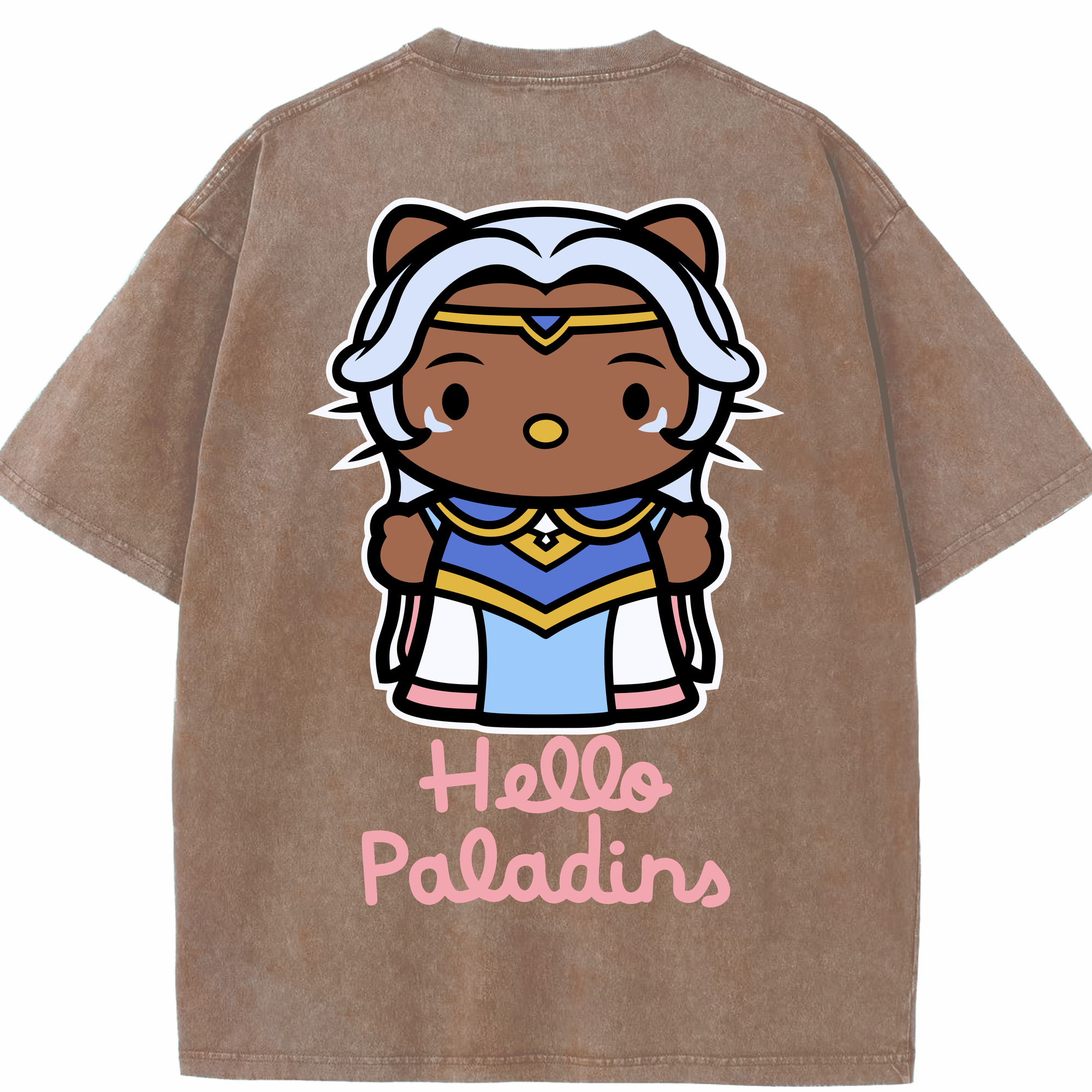 （画像用） Hello Kitty ハローキティ 綿100% ヴィンテージ風 半袖Tシャツ（背面プリント）