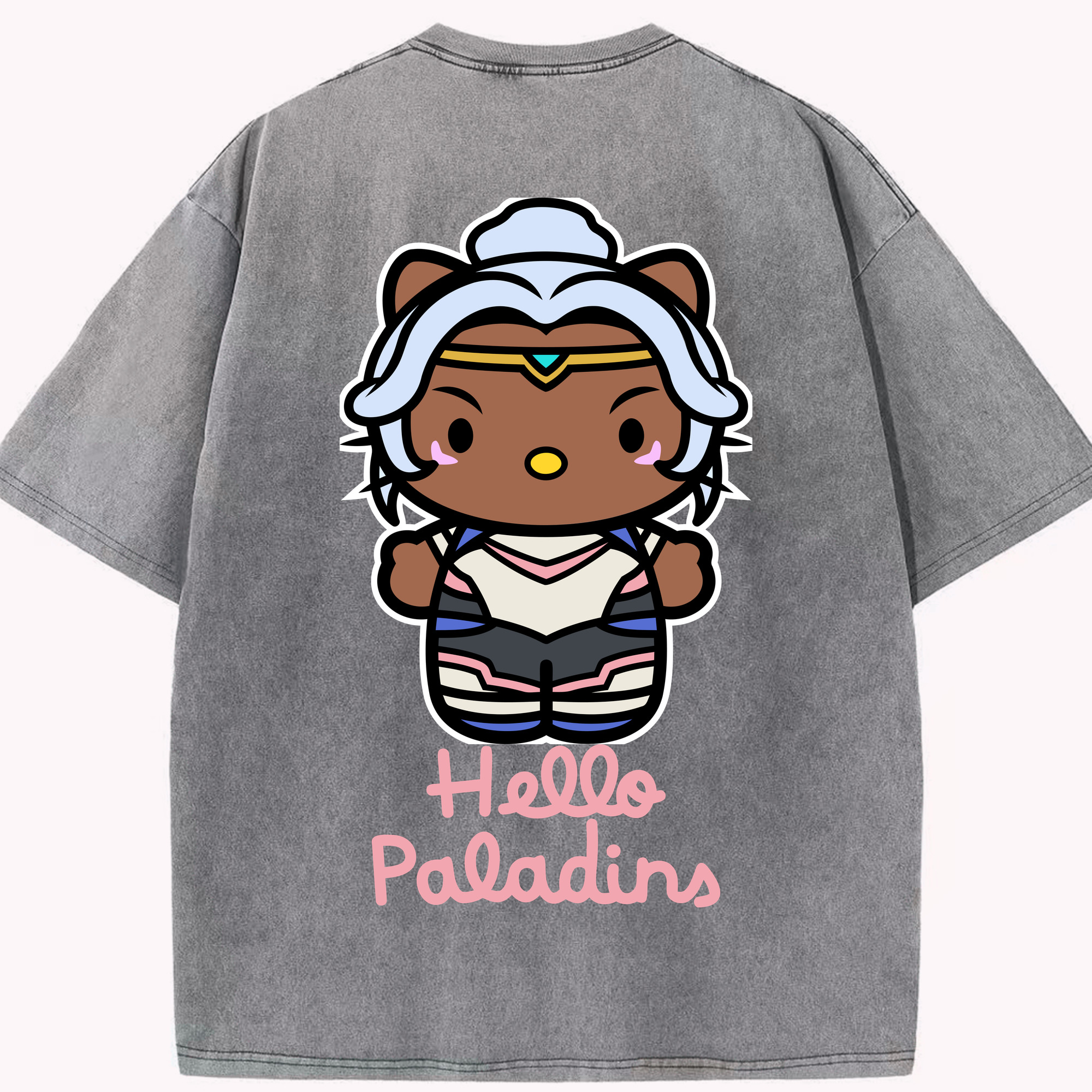 （画像用） Hello Kitty ハローキティ 綿100% ヴィンテージ風 半袖Tシャツ（背面プリント）