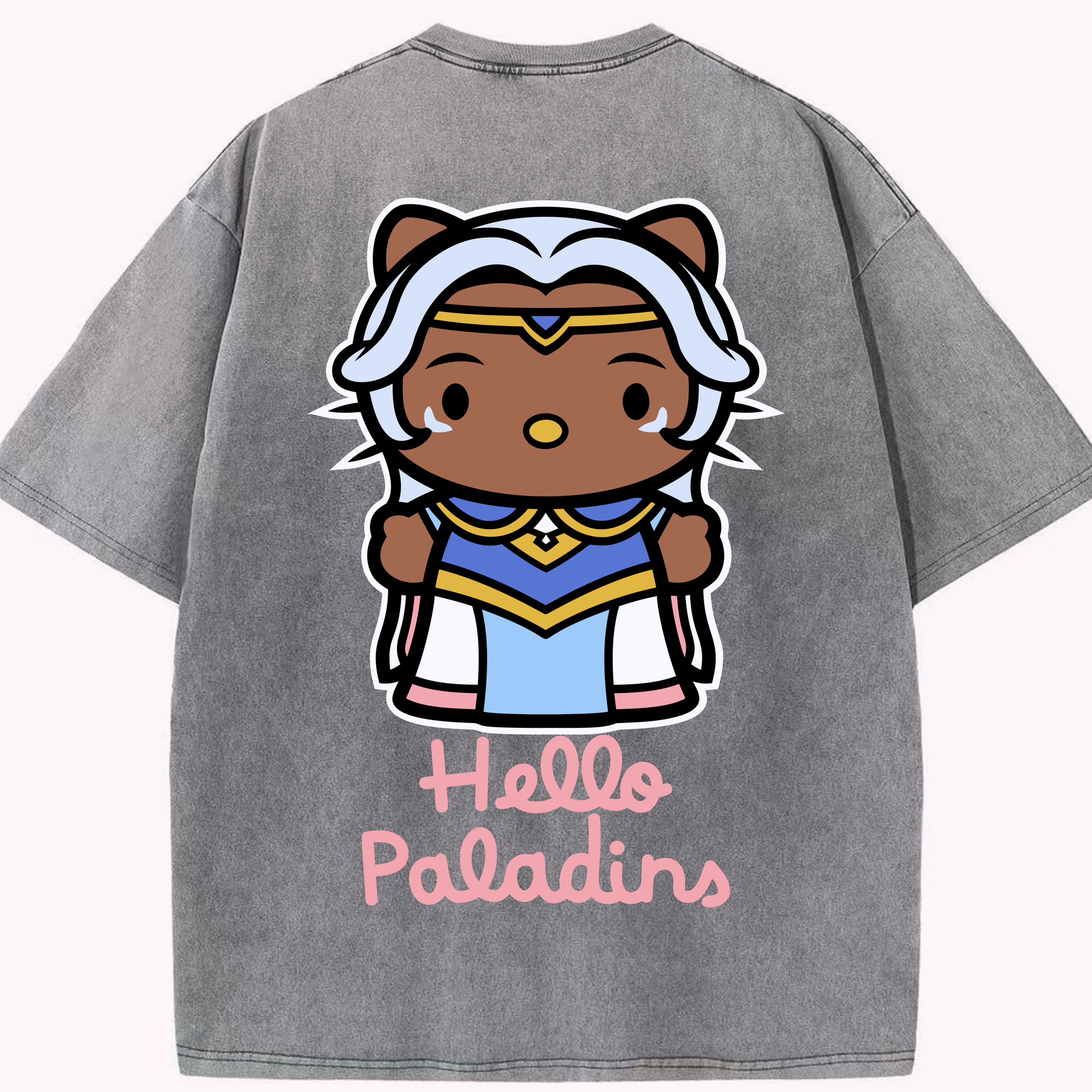 （画像用） Hello Kitty ハローキティ 綿100% ヴィンテージ風 半袖Tシャツ（背面プリント）
