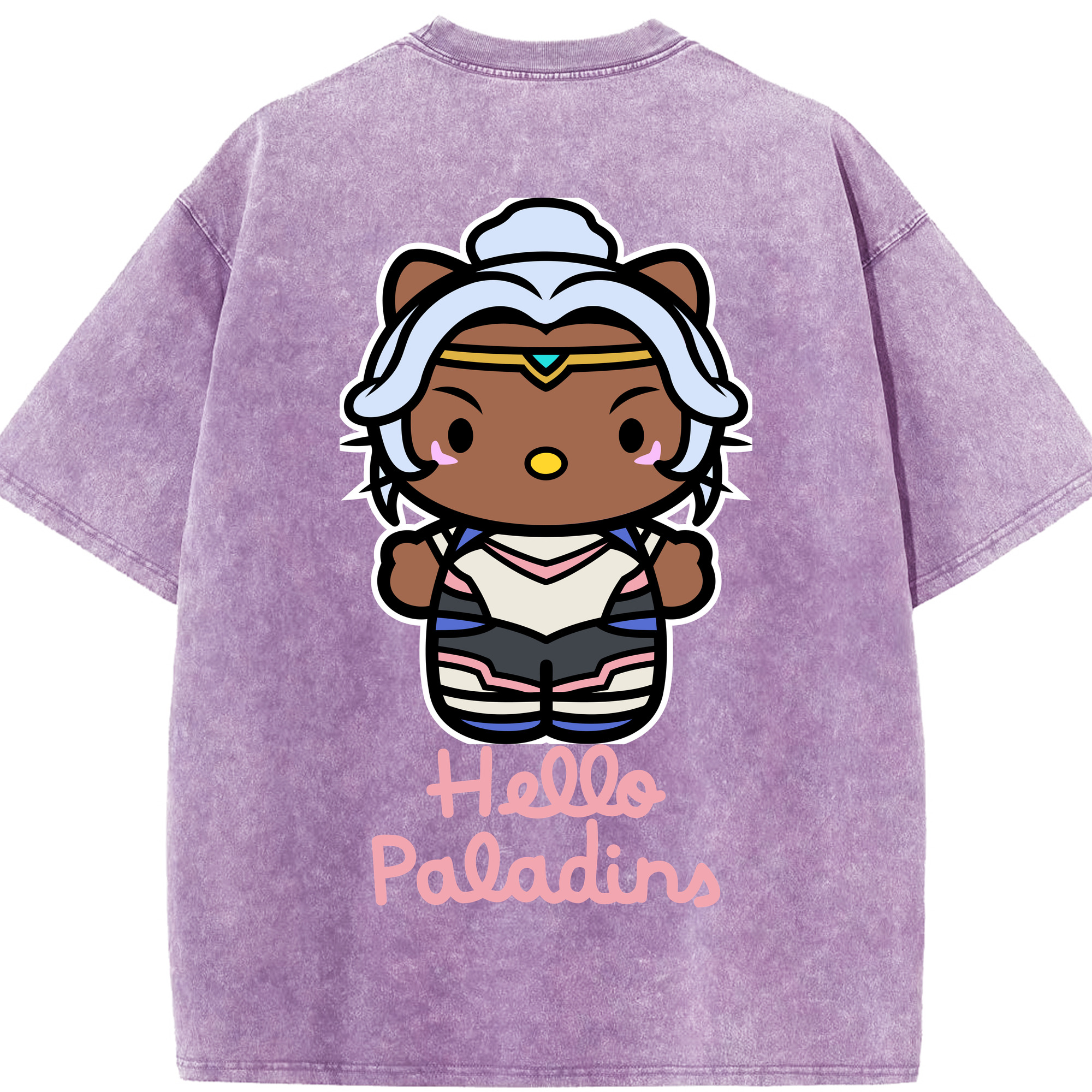 （画像用） Hello Kitty ハローキティ 綿100% ヴィンテージ風 半袖Tシャツ（背面プリント）