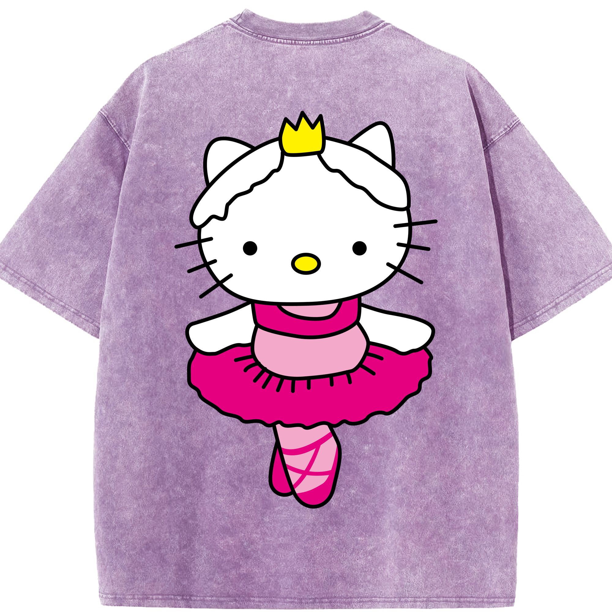 （画像用） Hello Kitty ハローキティ 綿100% ヴィンテージ風 半袖Tシャツ（背面プリント）