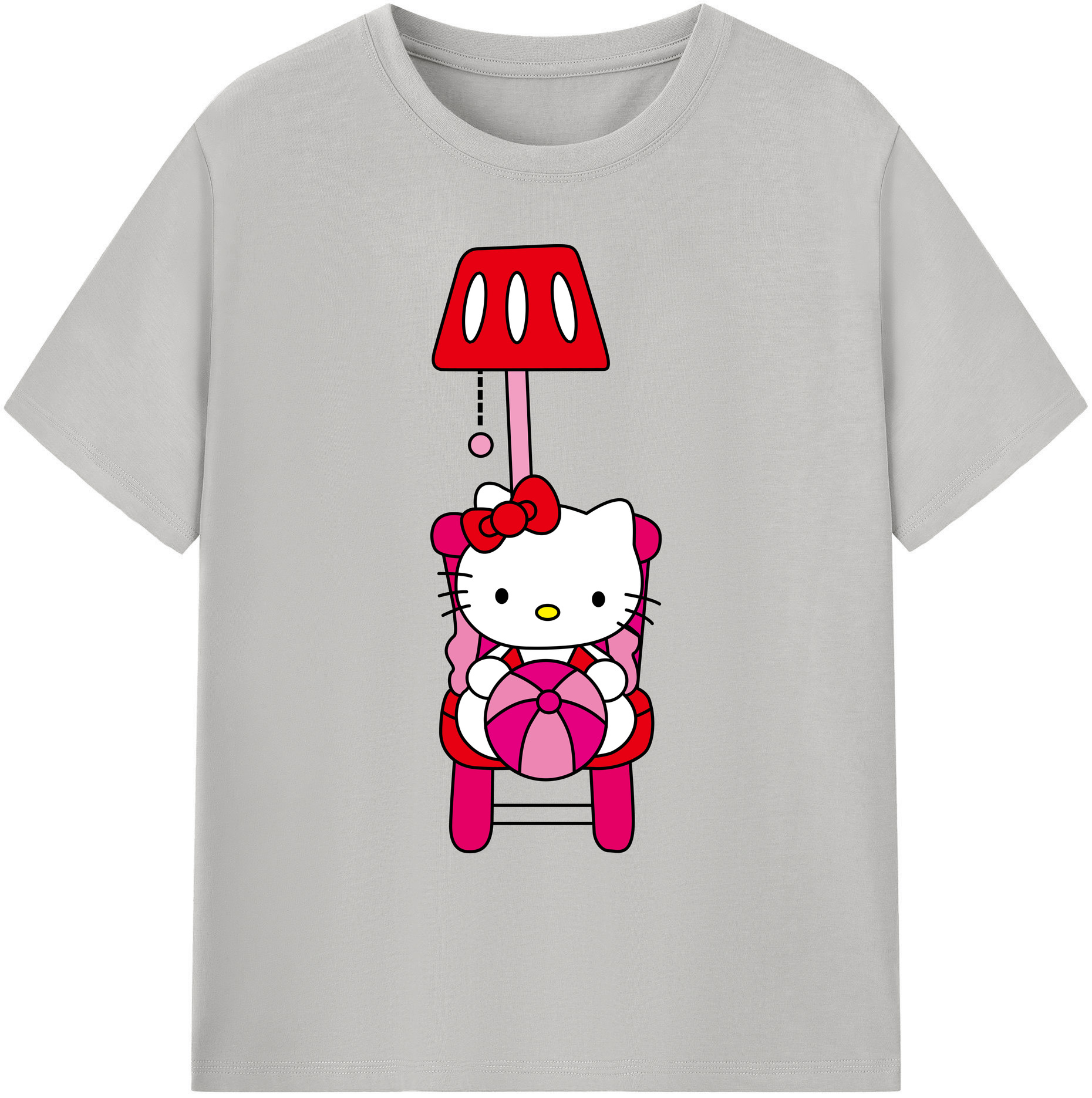 （画像用） Hello Kitty ハローキティ 綿100％ メンズ半袖Tシャツ｜肌触りやわらか＆通気性