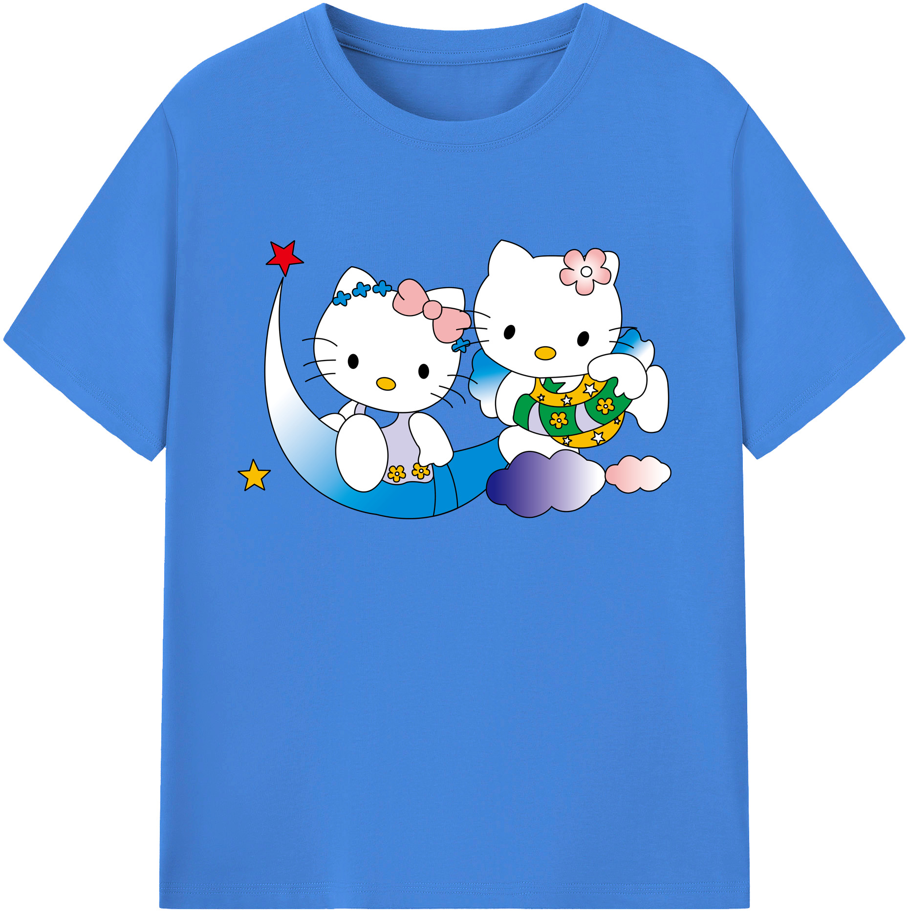 （画像用） Hello Kitty ハローキティ 綿100％ メンズ半袖Tシャツ｜肌触りやわらか＆通気性