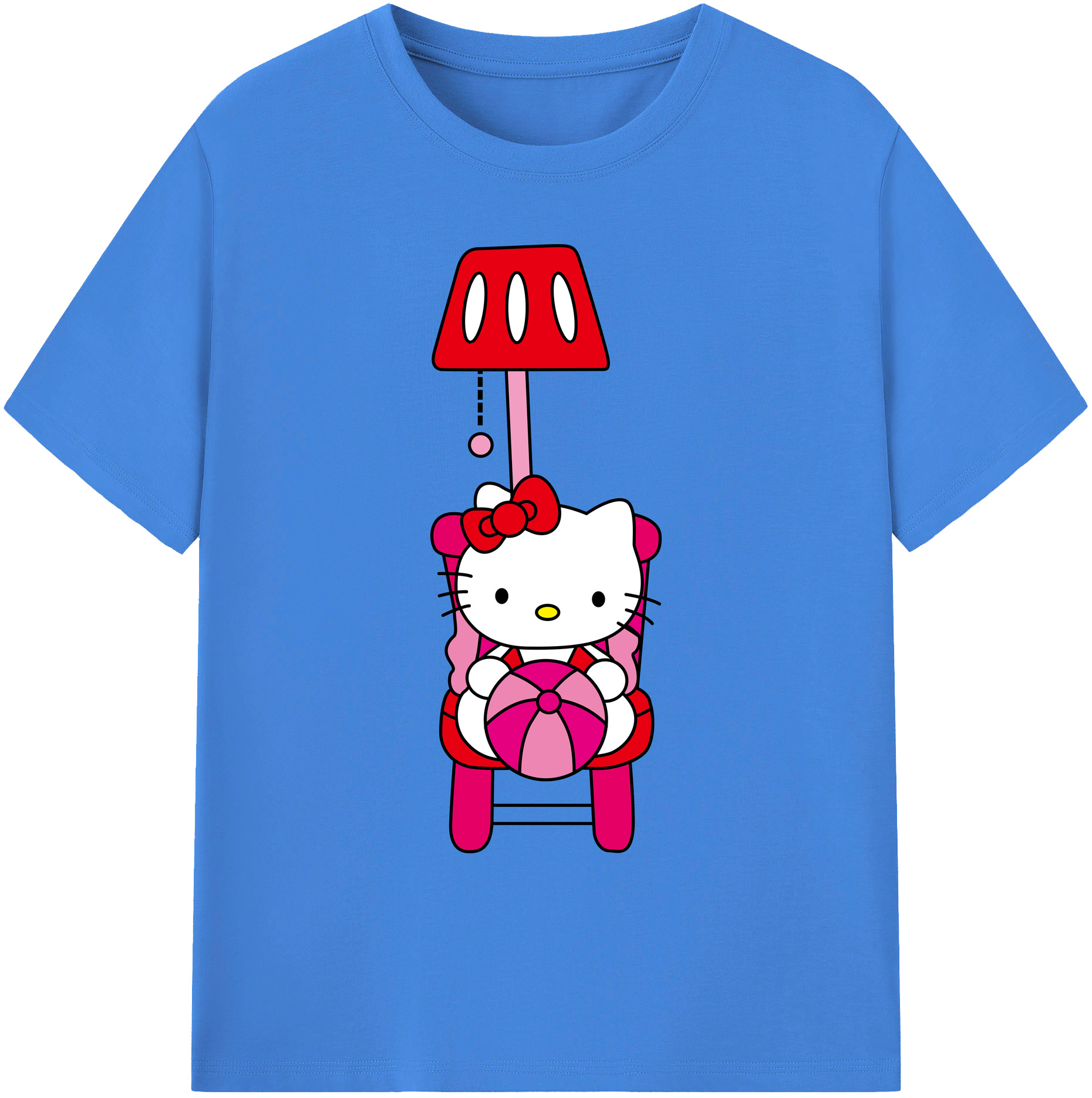 （画像用） Hello Kitty ハローキティ 綿100％ メンズ半袖Tシャツ｜肌触りやわらか＆通気性
