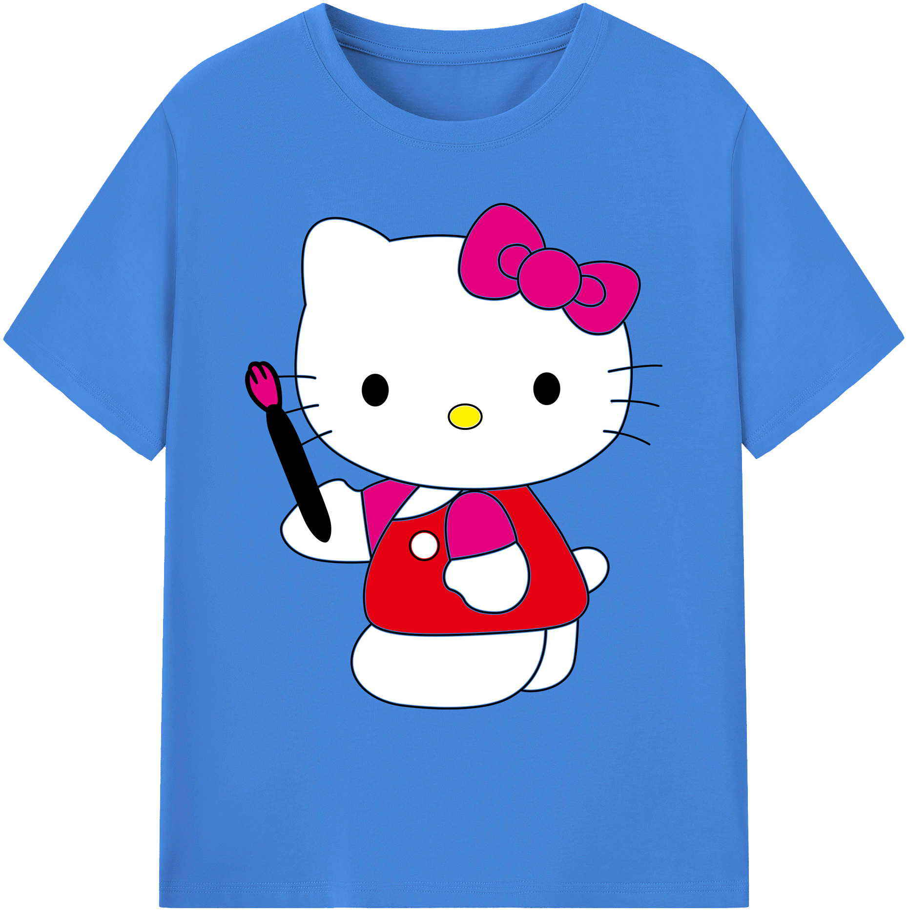 （画像用） Hello Kitty ハローキティ 綿100％ メンズ半袖Tシャツ｜肌触りやわらか＆通気性