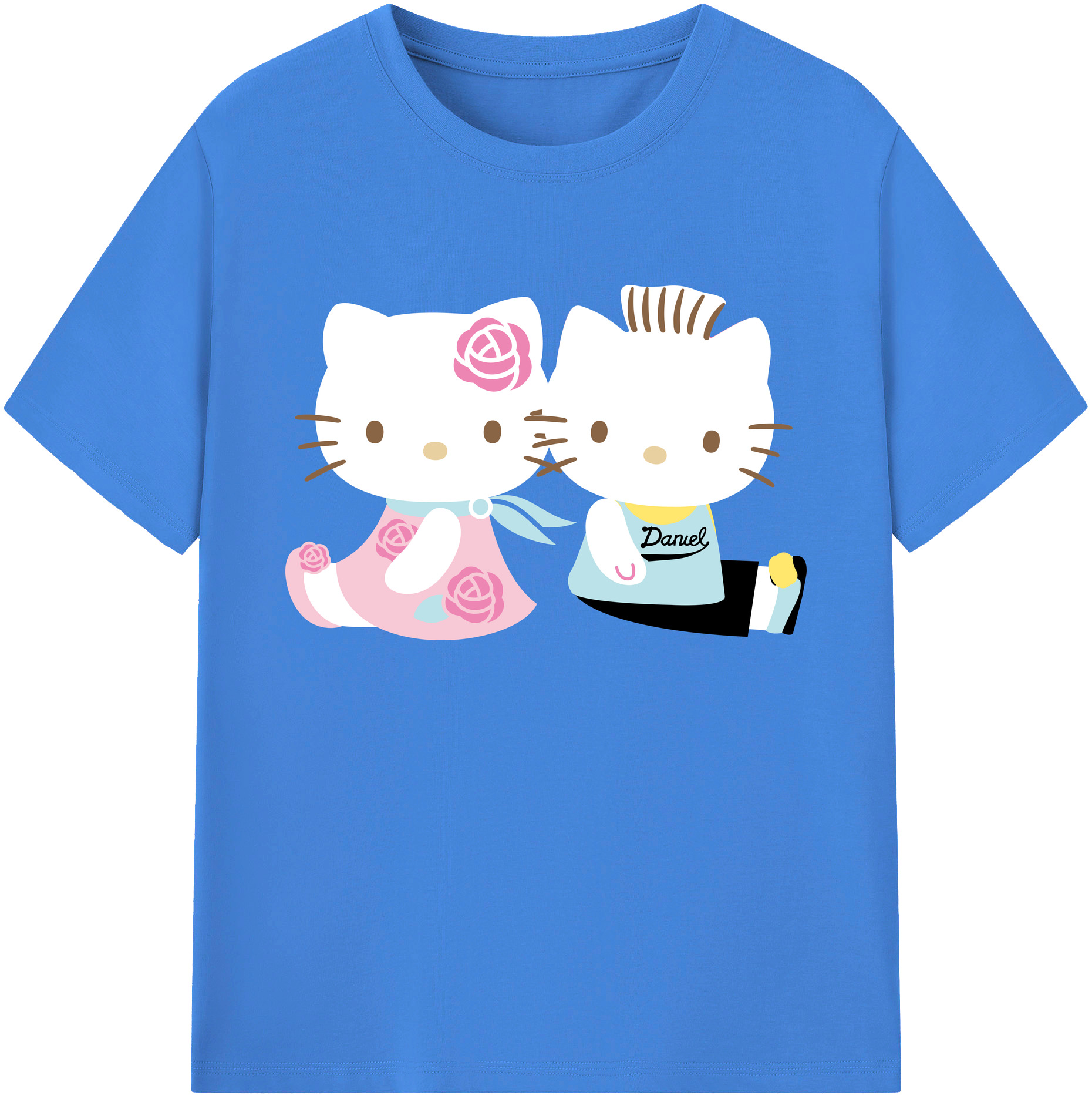 （画像用） Hello Kitty ハローキティ 綿100％ メンズ半袖Tシャツ｜肌触りやわらか＆通気性