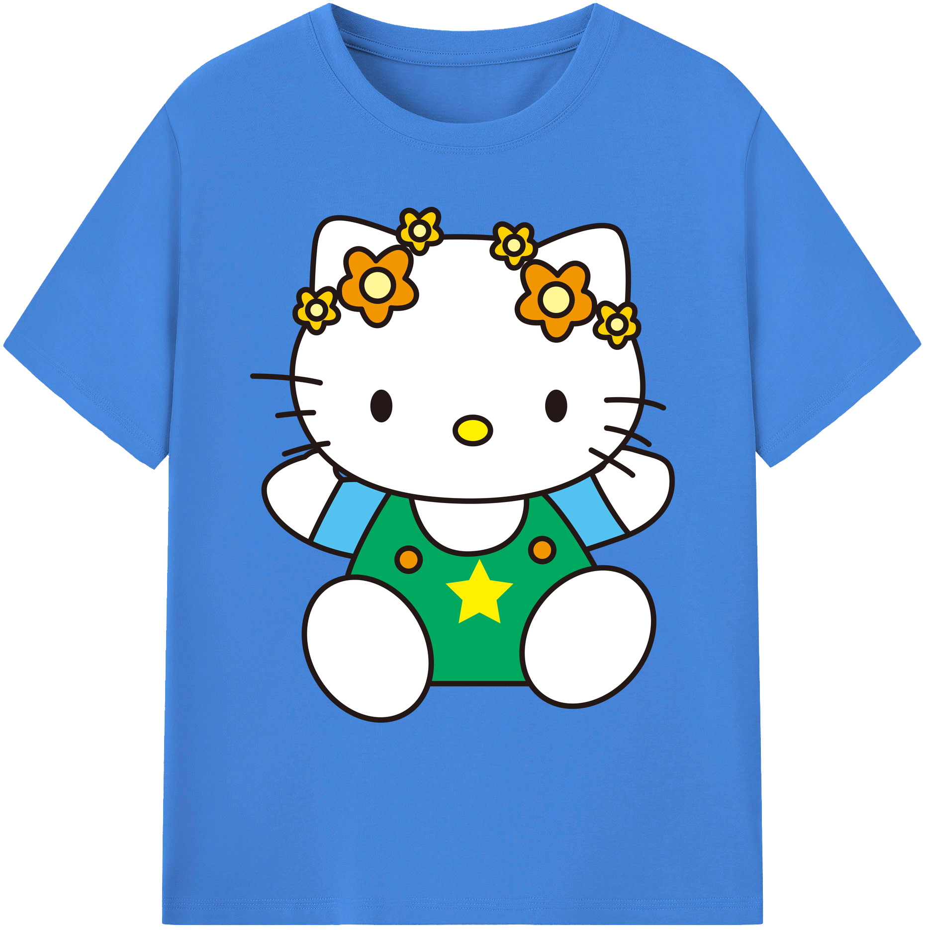 （画像用） Hello Kitty ハローキティ 綿100％ メンズ半袖Tシャツ｜肌触りやわらか＆通気性
