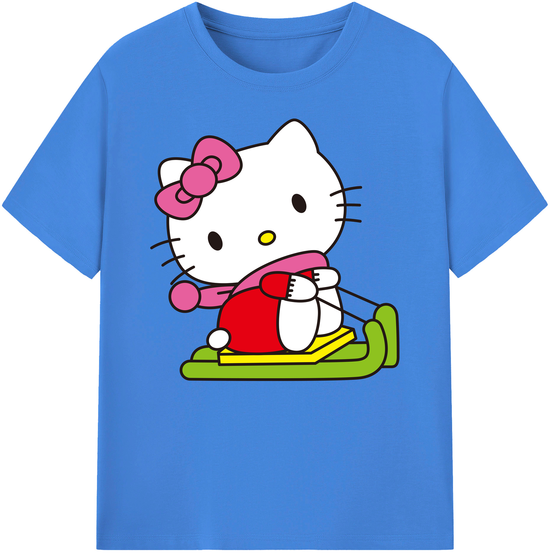 （画像用） Hello Kitty ハローキティ 綿100％ メンズ半袖Tシャツ｜肌触りやわらか＆通気性