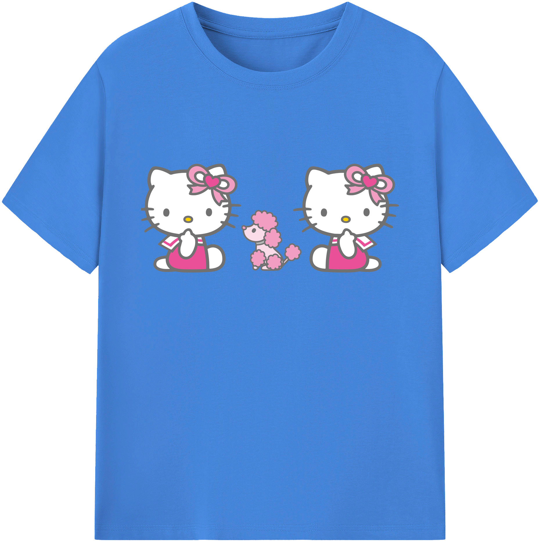 （画像用） Hello Kitty ハローキティ 綿100％ メンズ半袖Tシャツ｜肌触りやわらか＆通気性