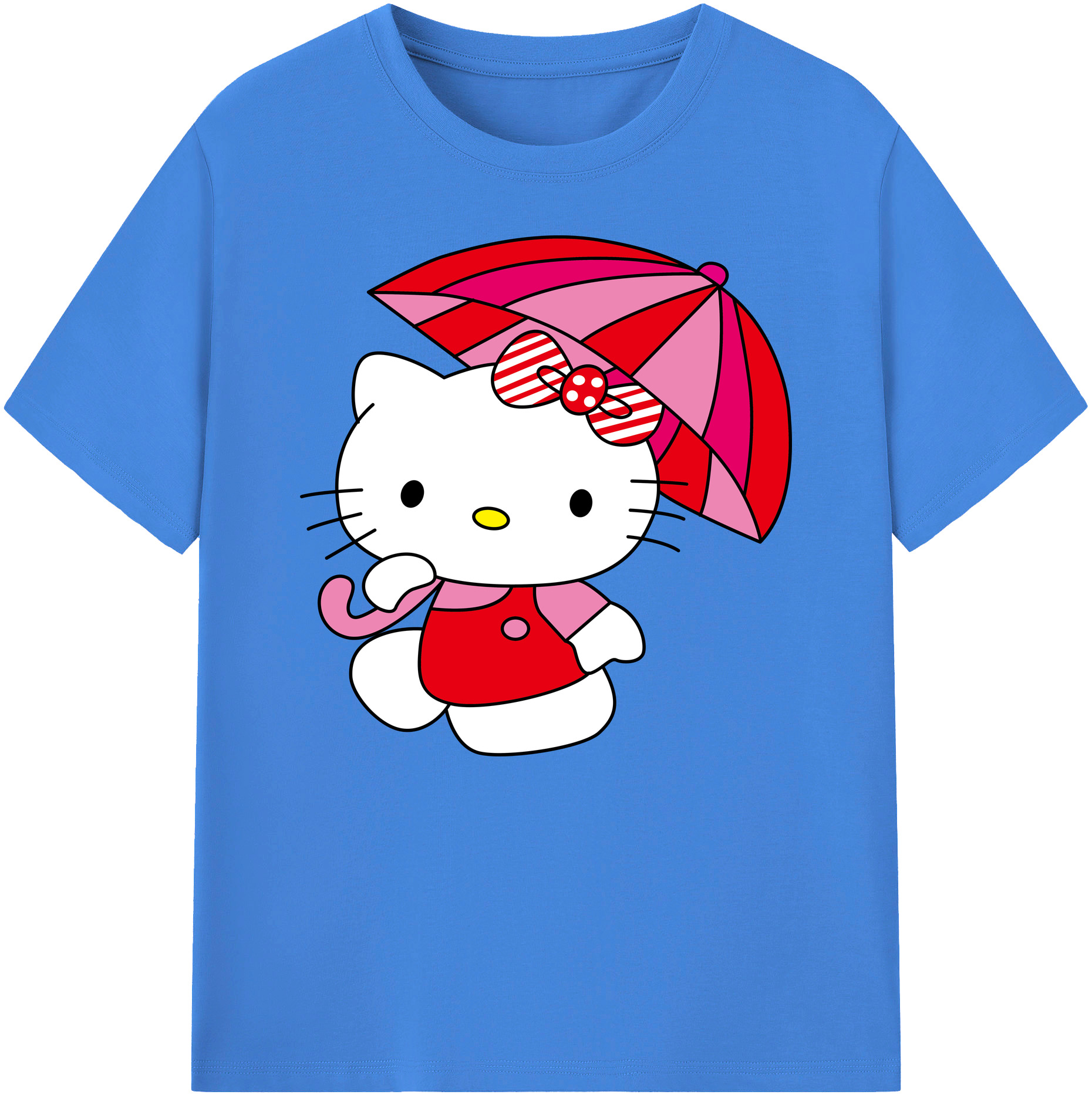 （画像用） Hello Kitty ハローキティ 綿100％ メンズ半袖Tシャツ｜肌触りやわらか＆通気性