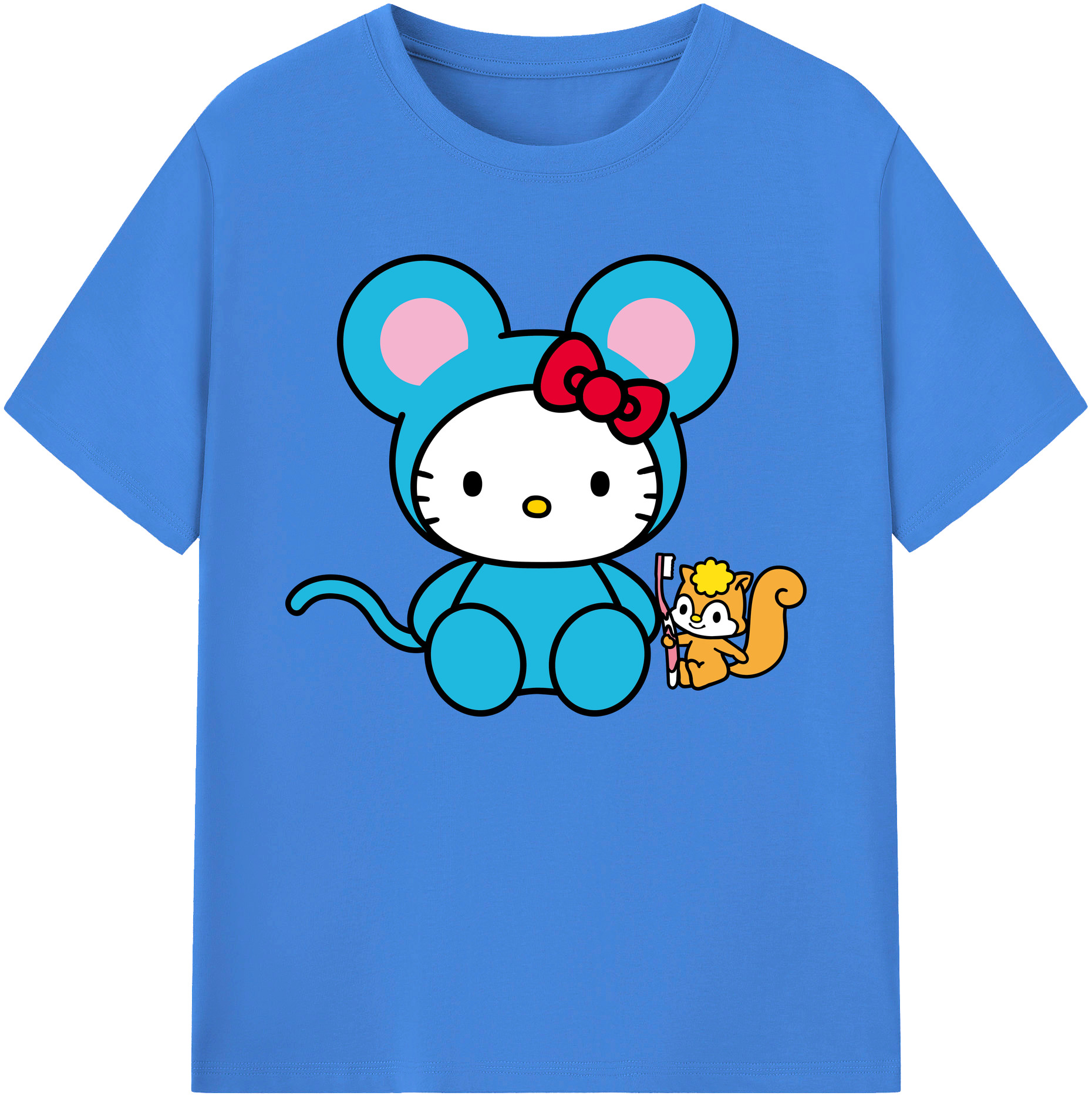 （画像用） Hello Kitty ハローキティ 綿100％ メンズ半袖Tシャツ｜肌触りやわらか＆通気性