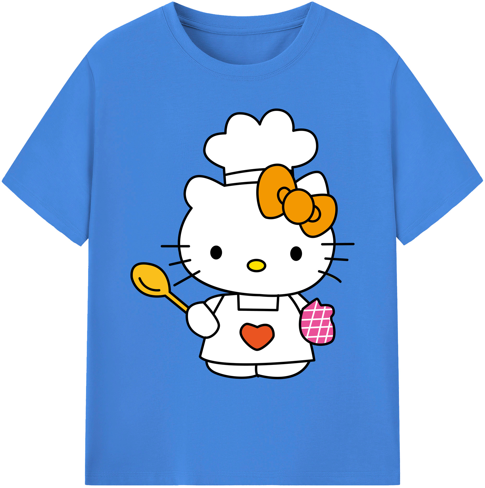 （画像用） Hello Kitty ハローキティ 綿100％ メンズ半袖Tシャツ｜肌触りやわらか＆通気性