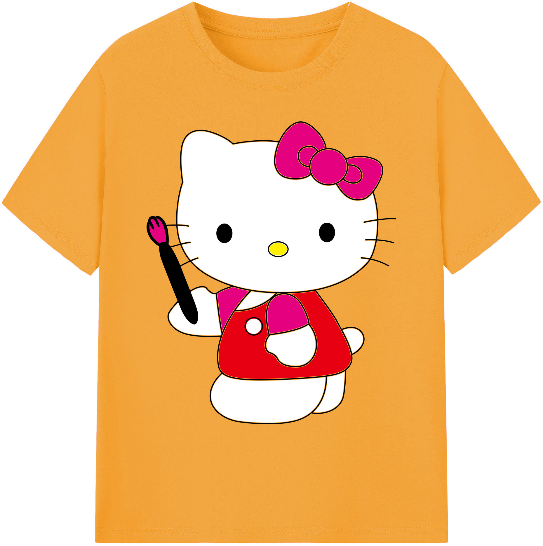 （画像用） Hello Kitty ハローキティ 綿100％ メンズ半袖Tシャツ｜肌触りやわらか＆通気性