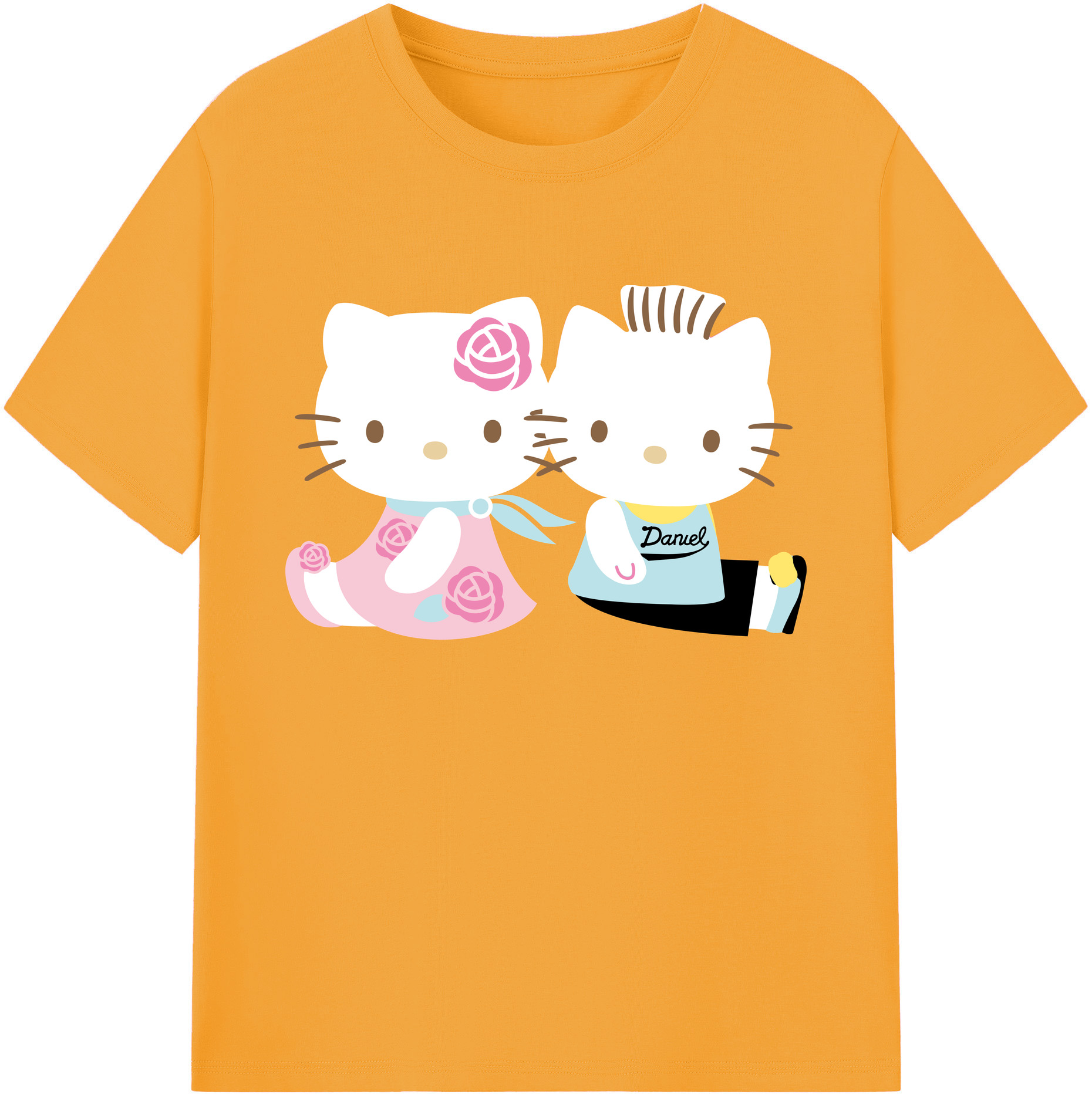 （画像用） Hello Kitty ハローキティ 綿100％ メンズ半袖Tシャツ｜肌触りやわらか＆通気性