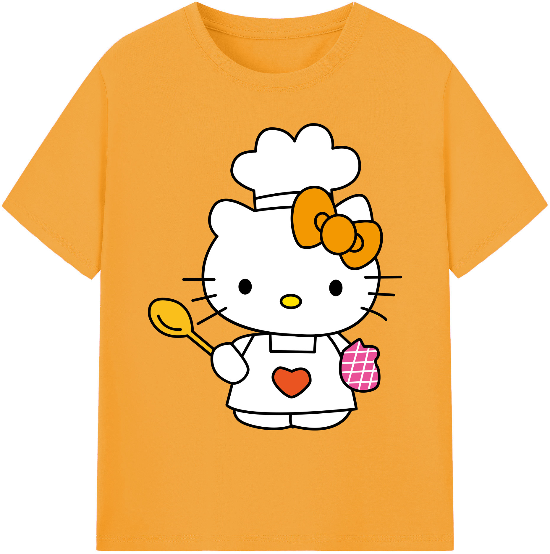 （画像用） Hello Kitty ハローキティ 綿100％ メンズ半袖Tシャツ｜肌触りやわらか＆通気性