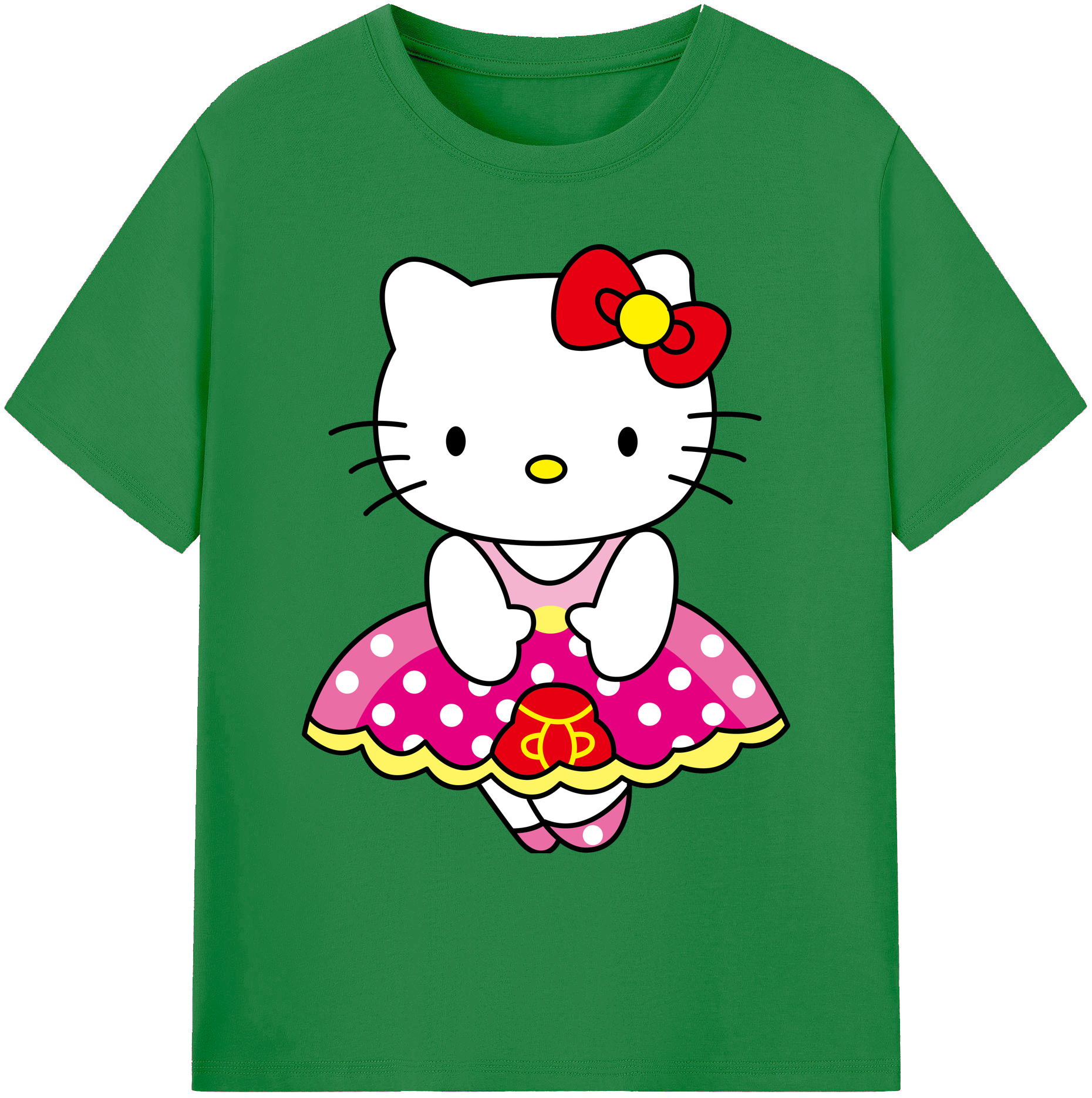 （画像用） Hello Kitty ハローキティ 綿100％ メンズ半袖Tシャツ｜肌触りやわらか＆通気性
