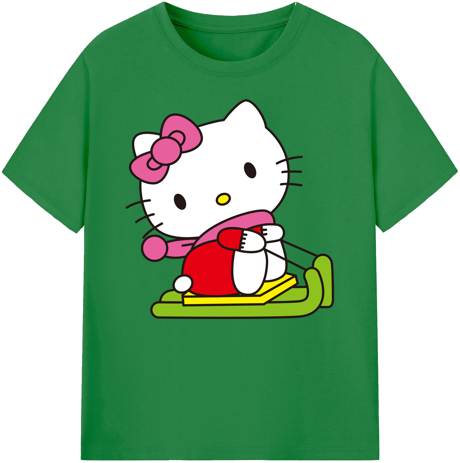 （画像用） Hello Kitty ハローキティ 綿100％ メンズ半袖Tシャツ｜肌触りやわらか＆通気性