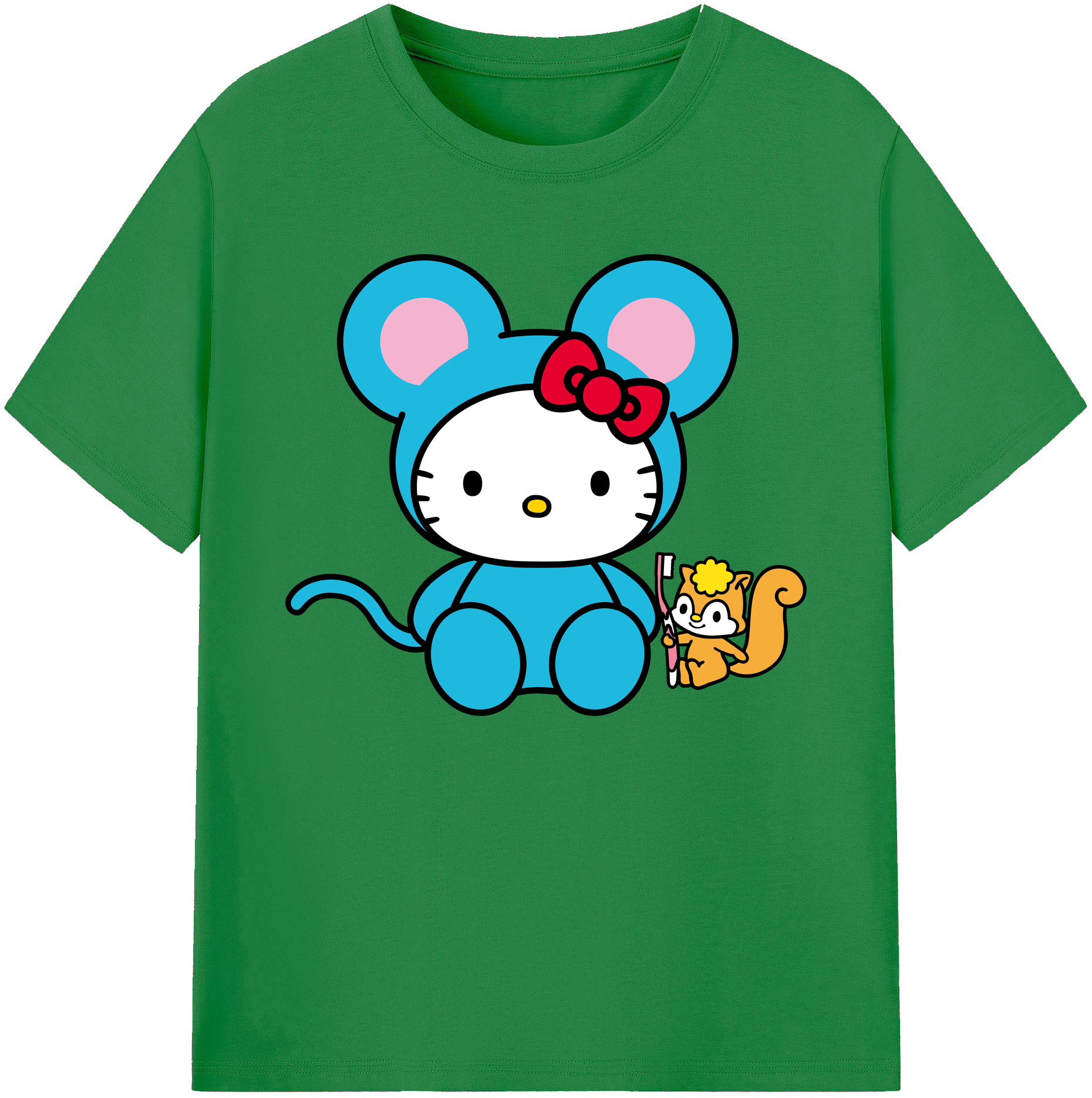 （画像用） Hello Kitty ハローキティ 綿100％ メンズ半袖Tシャツ｜肌触りやわらか＆通気性