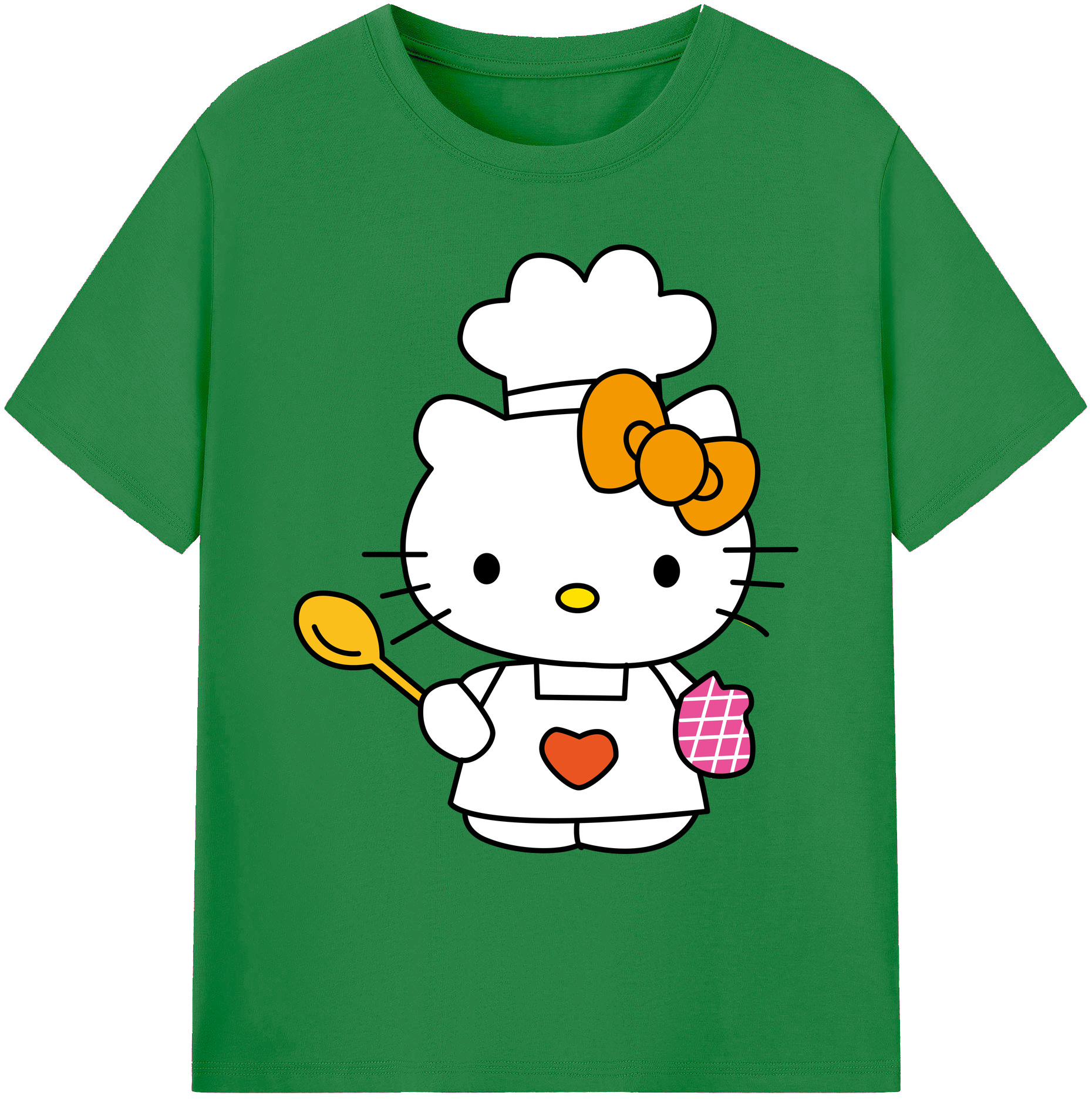 （画像用） Hello Kitty ハローキティ 綿100％ メンズ半袖Tシャツ｜肌触りやわらか＆通気性