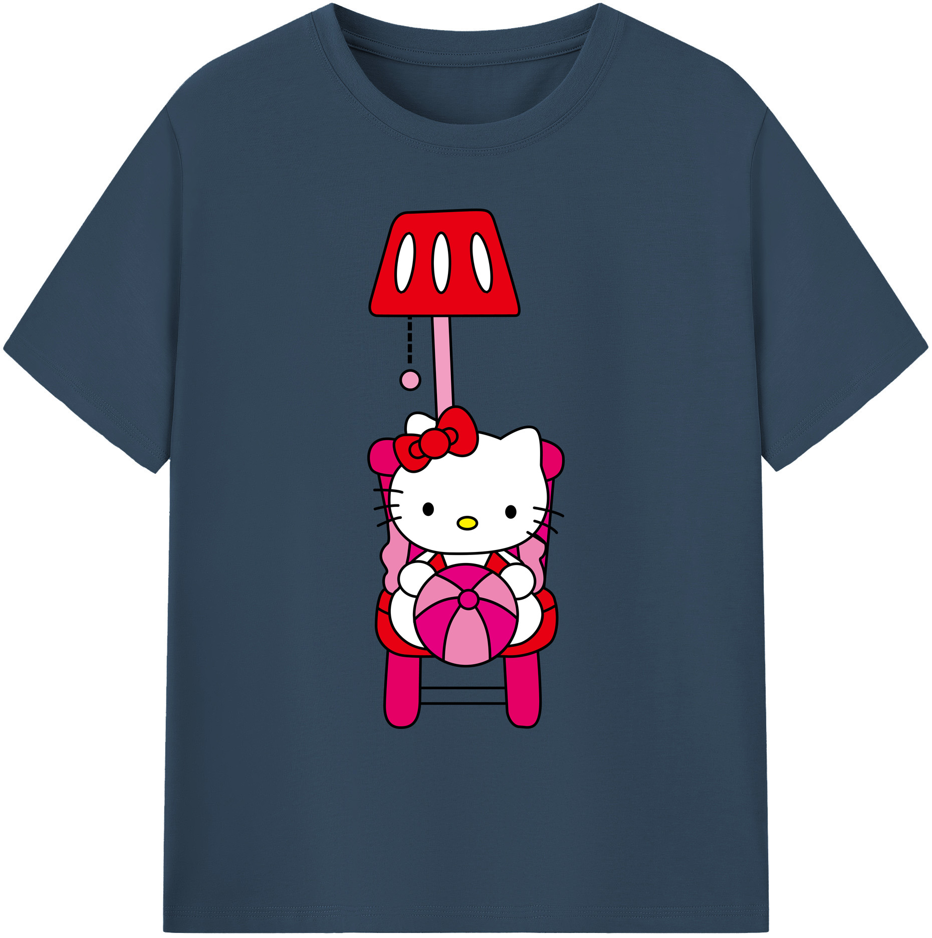 （画像用） Hello Kitty ハローキティ 綿100％ メンズ半袖Tシャツ｜肌触りやわらか＆通気性
