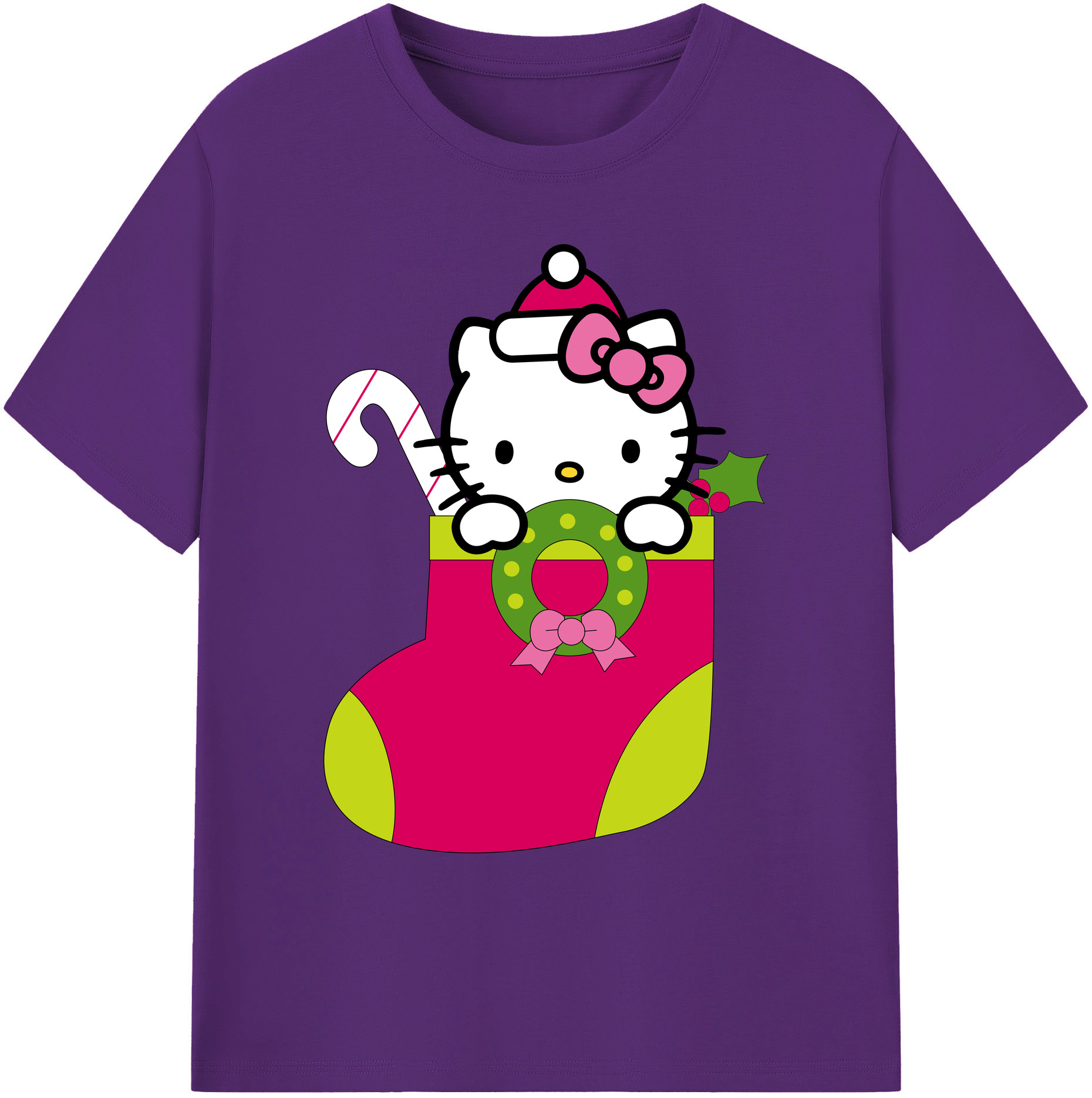 （画像用） Hello Kitty ハローキティ 綿100％ メンズ半袖Tシャツ｜肌触りやわらか＆通気性
