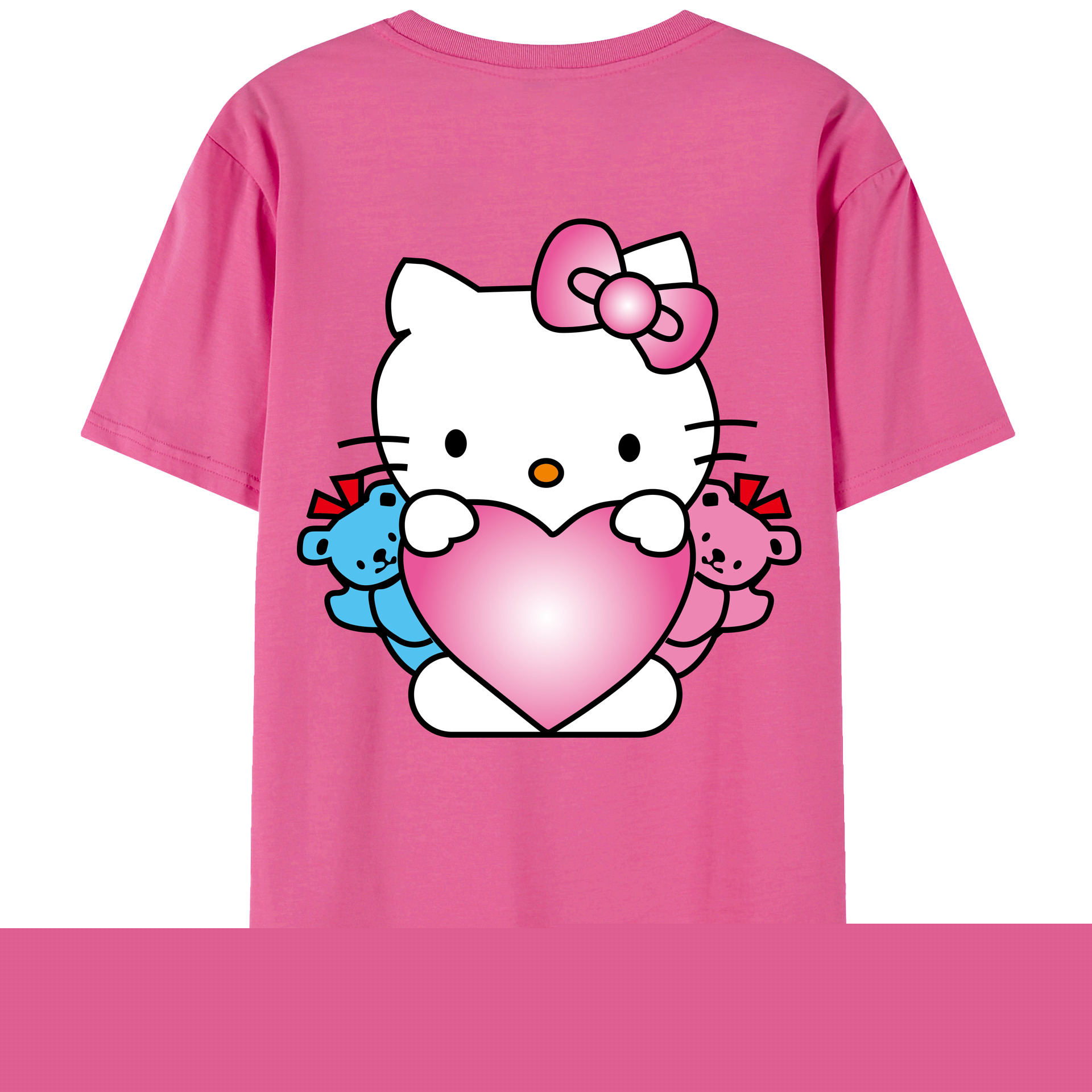 （画像用） Hello Kitty ハローキティ レディース半袖Tシャツ(バックプリント)