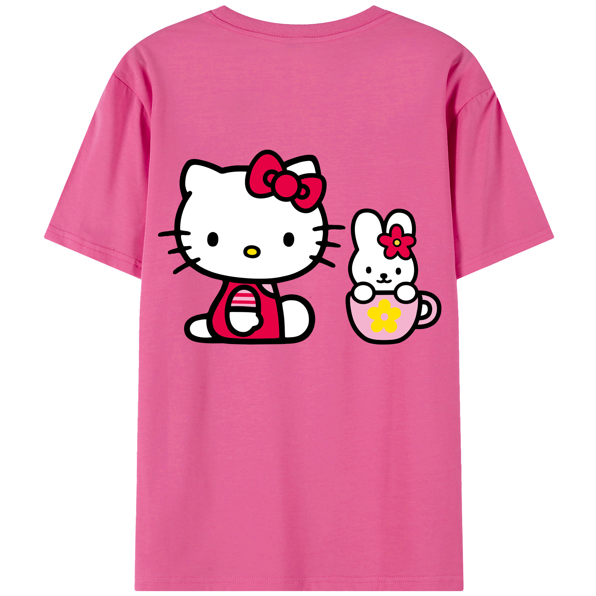 （画像用） Hello Kitty ハローキティ レディース半袖Tシャツ(バックプリント)