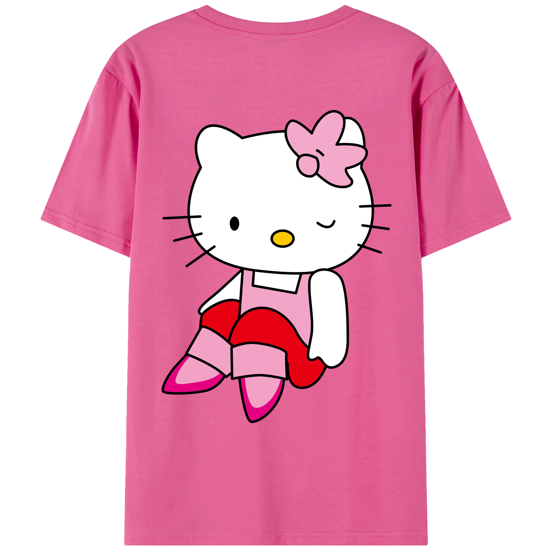 （画像用） Hello Kitty ハローキティ レディース半袖Tシャツ(バックプリント)