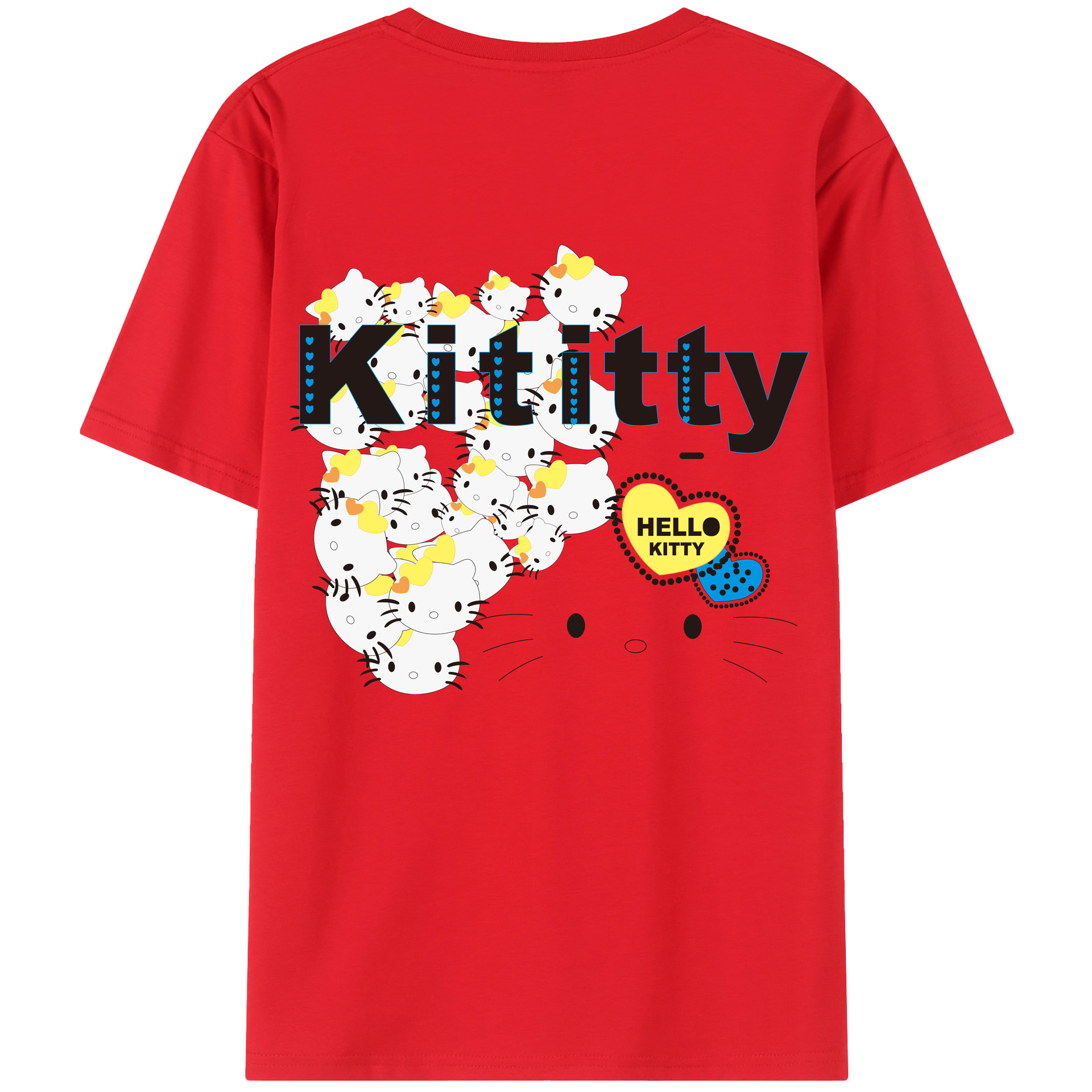 （画像用） Hello Kitty ハローキティ レディース半袖Tシャツ(バックプリント)
