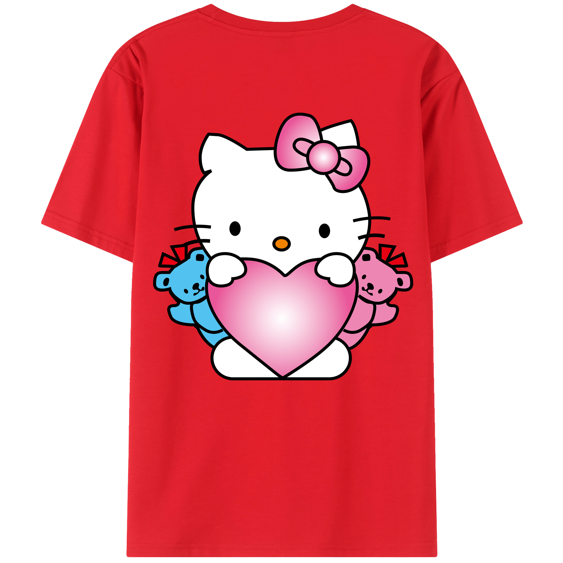 （画像用） Hello Kitty ハローキティ レディース半袖Tシャツ(バックプリント)