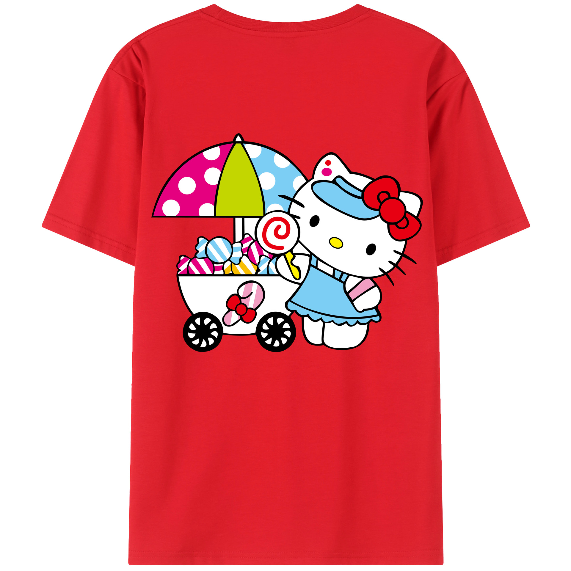 （画像用） Hello Kitty ハローキティ レディース半袖Tシャツ(バックプリント)