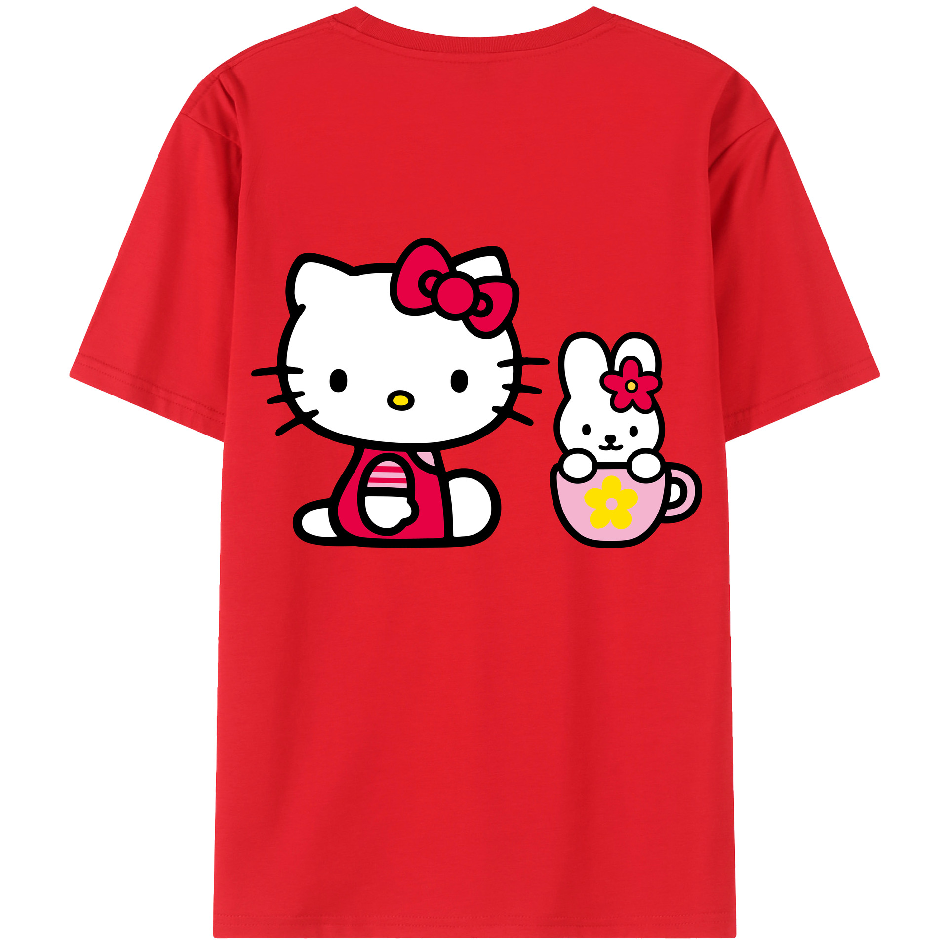 （画像用） Hello Kitty ハローキティ レディース半袖Tシャツ(バックプリント)