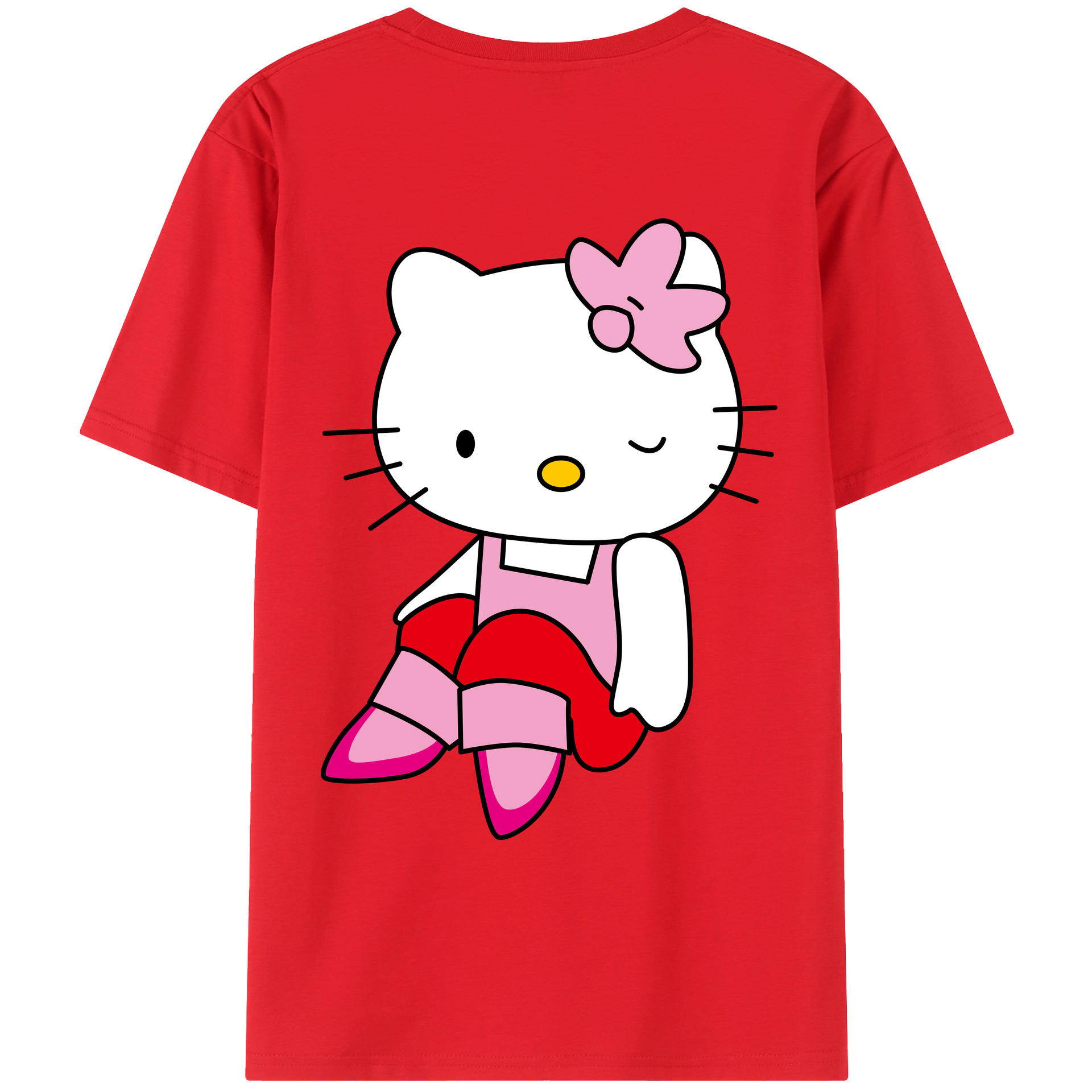 （画像用） Hello Kitty ハローキティ レディース半袖Tシャツ(バックプリント)