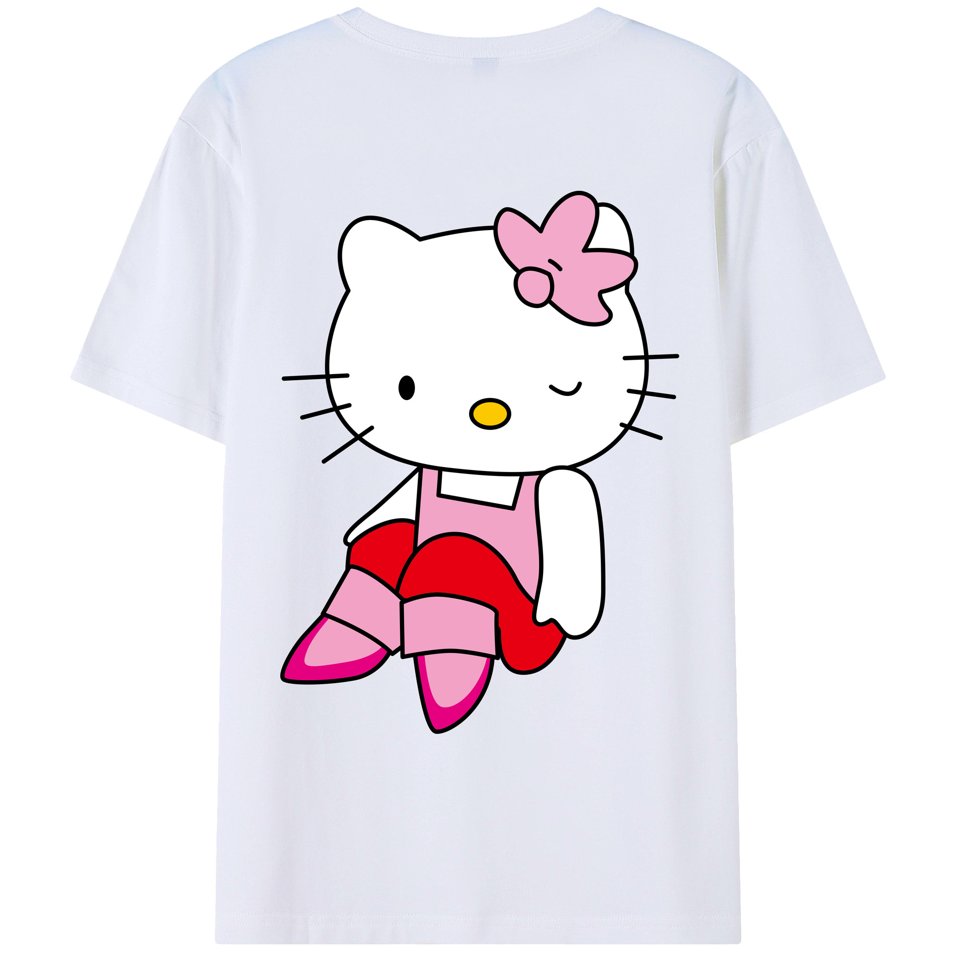 （画像用） Hello Kitty ハローキティ レディース半袖Tシャツ(バックプリント)