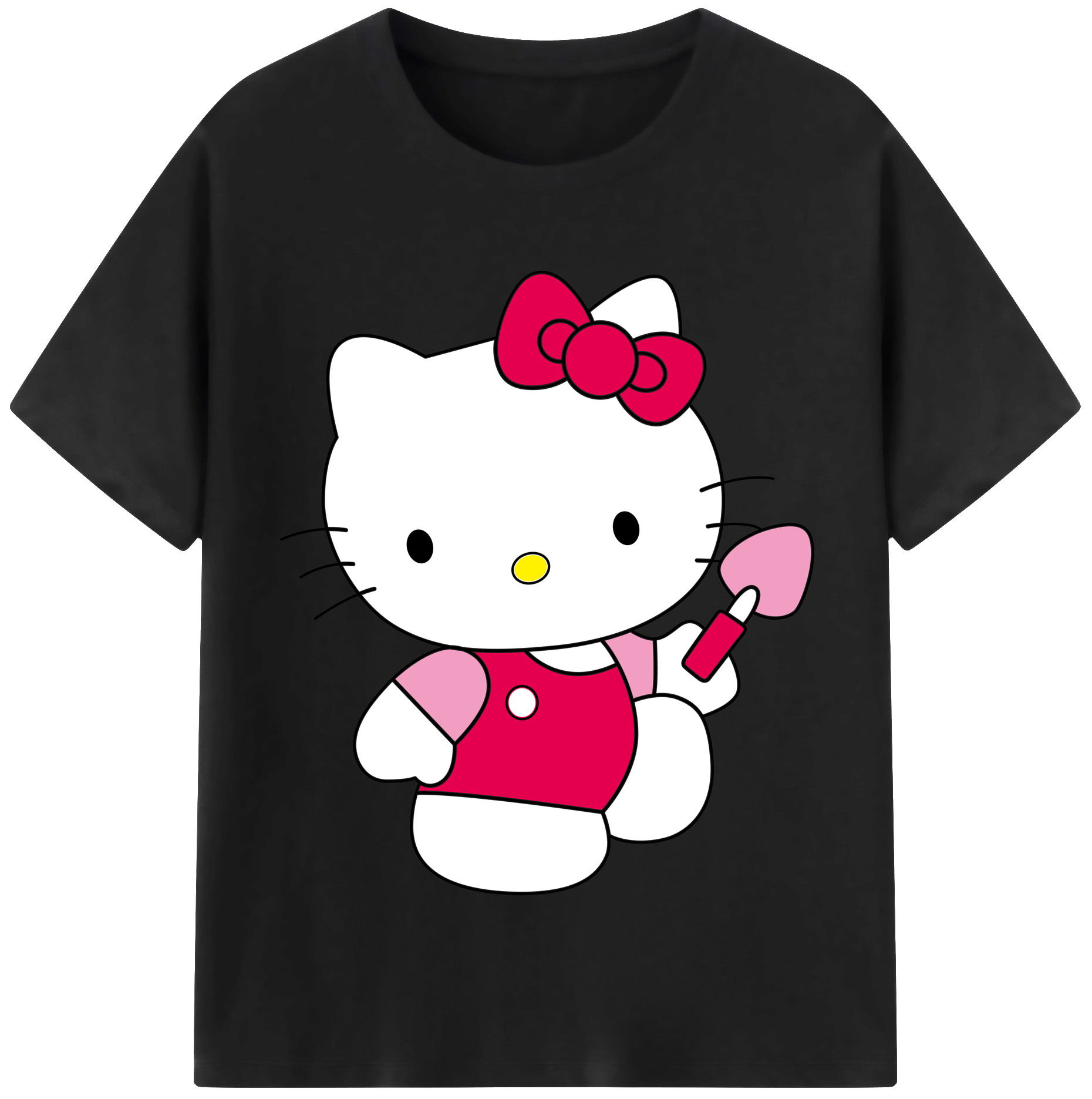 （画像用） Hello Kitty ハローキティ レディースカジュアルプリントTシャツ（綿100％）