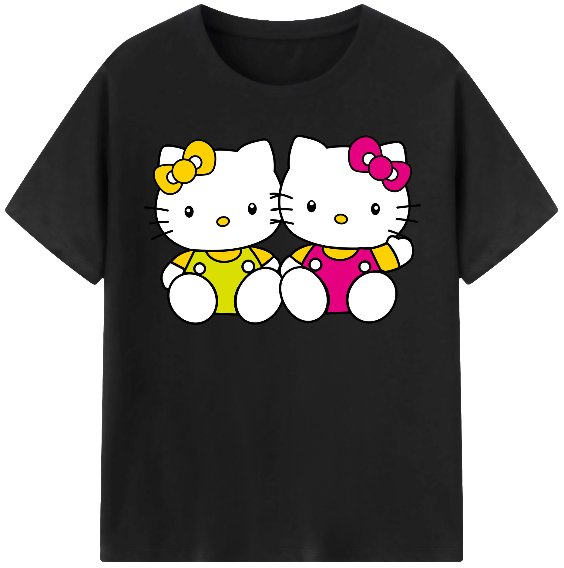 （画像用） Hello Kitty ハローキティ レディースカジュアルプリントTシャツ（綿100％）