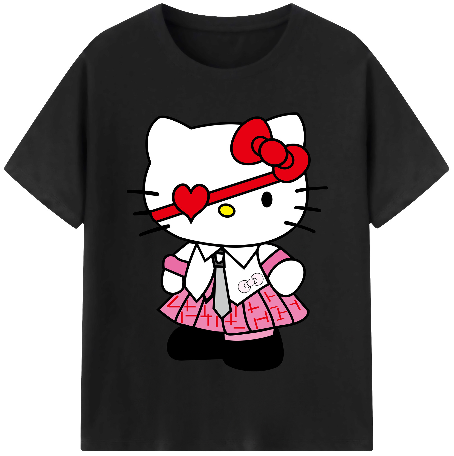 （画像用） Hello Kitty ハローキティ レディースカジュアルプリントTシャツ（綿100％）
