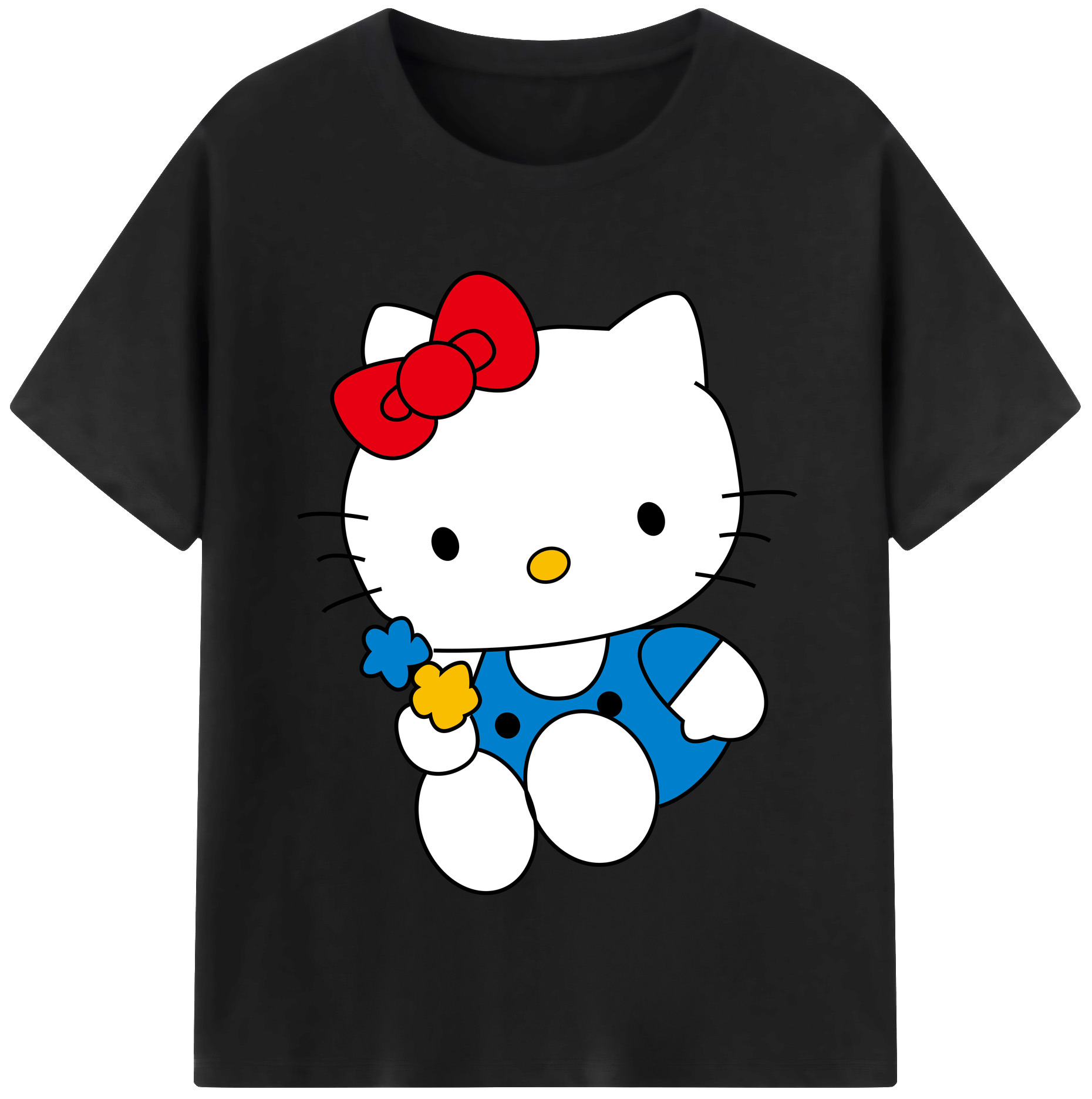 （画像用） Hello Kitty ハローキティ レディースカジュアルプリントTシャツ（綿100％）