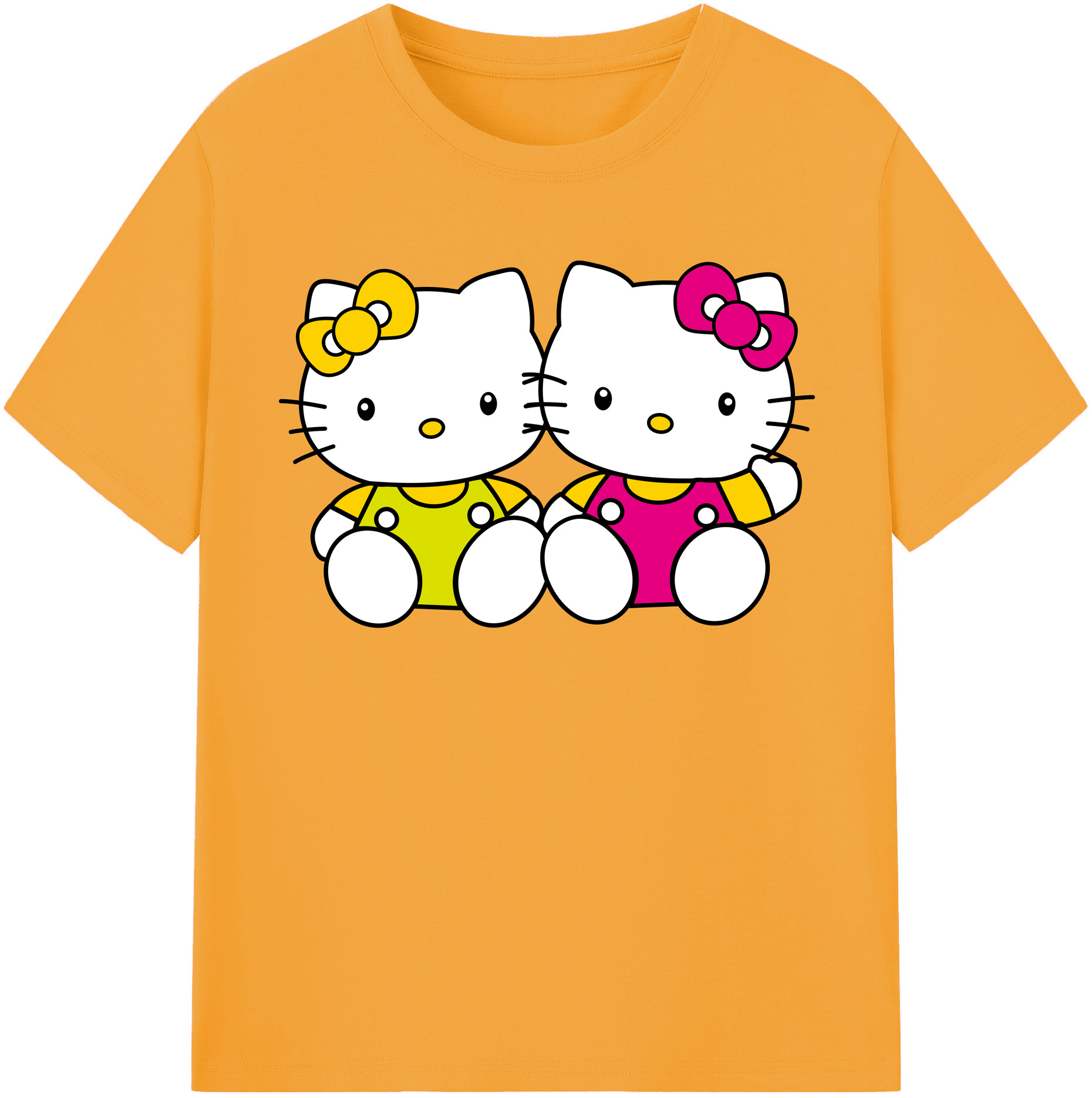 （画像用） Hello Kitty ハローキティ レディースカジュアルプリントTシャツ（綿100％）