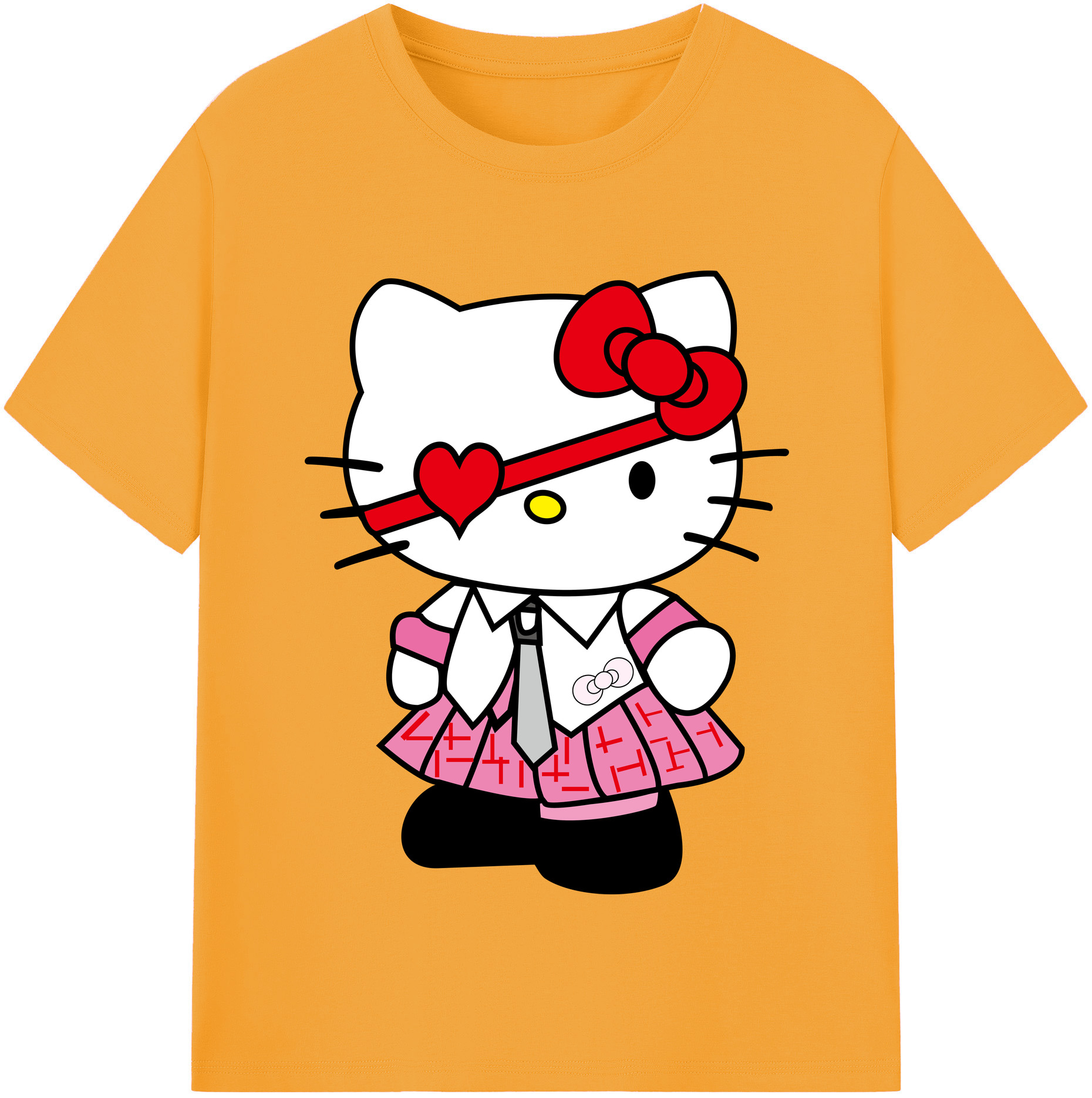 （画像用） Hello Kitty ハローキティ レディースカジュアルプリントTシャツ（綿100％）