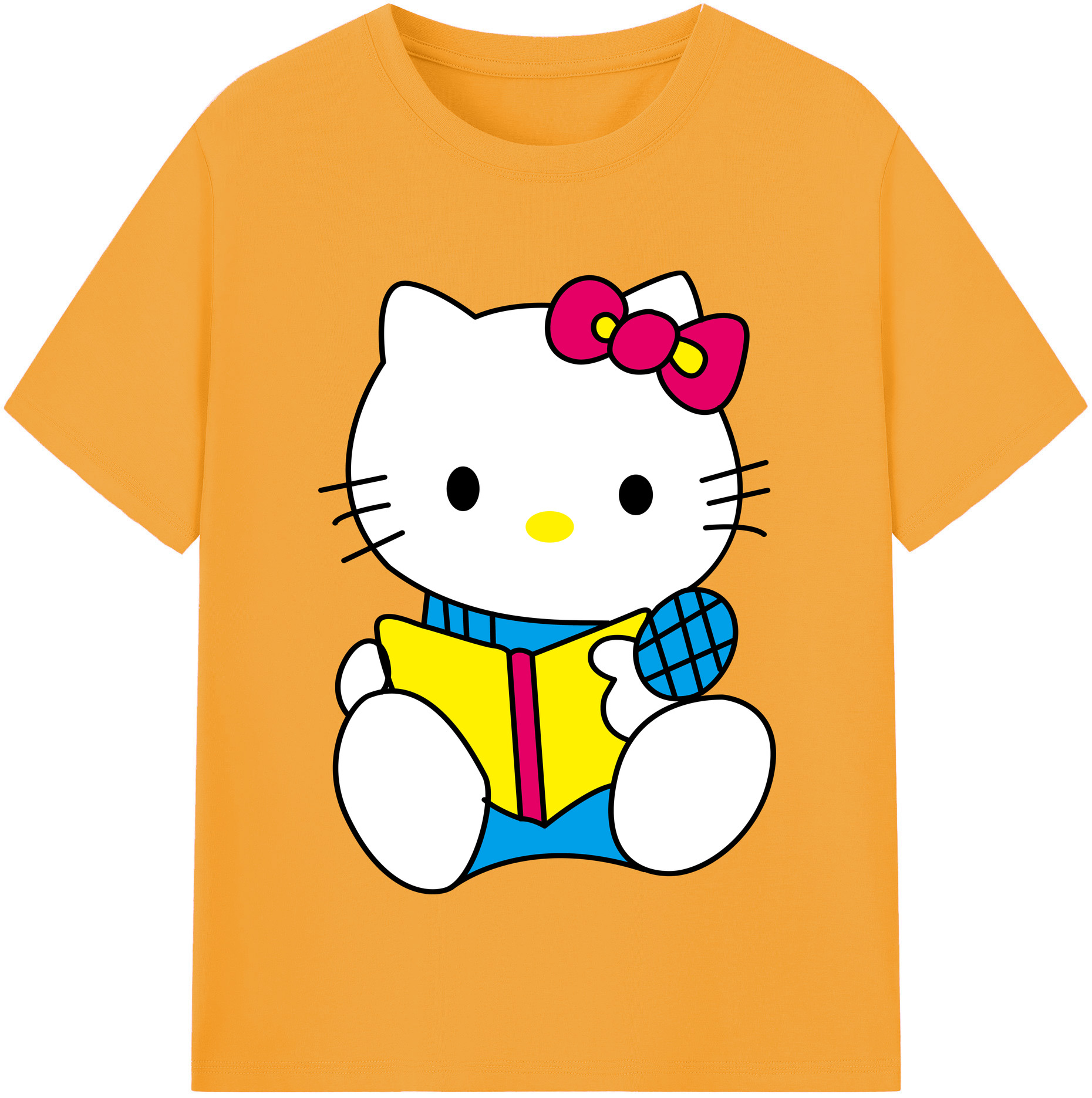 （画像用） Hello Kitty ハローキティ レディースカジュアルプリントTシャツ（綿100％）